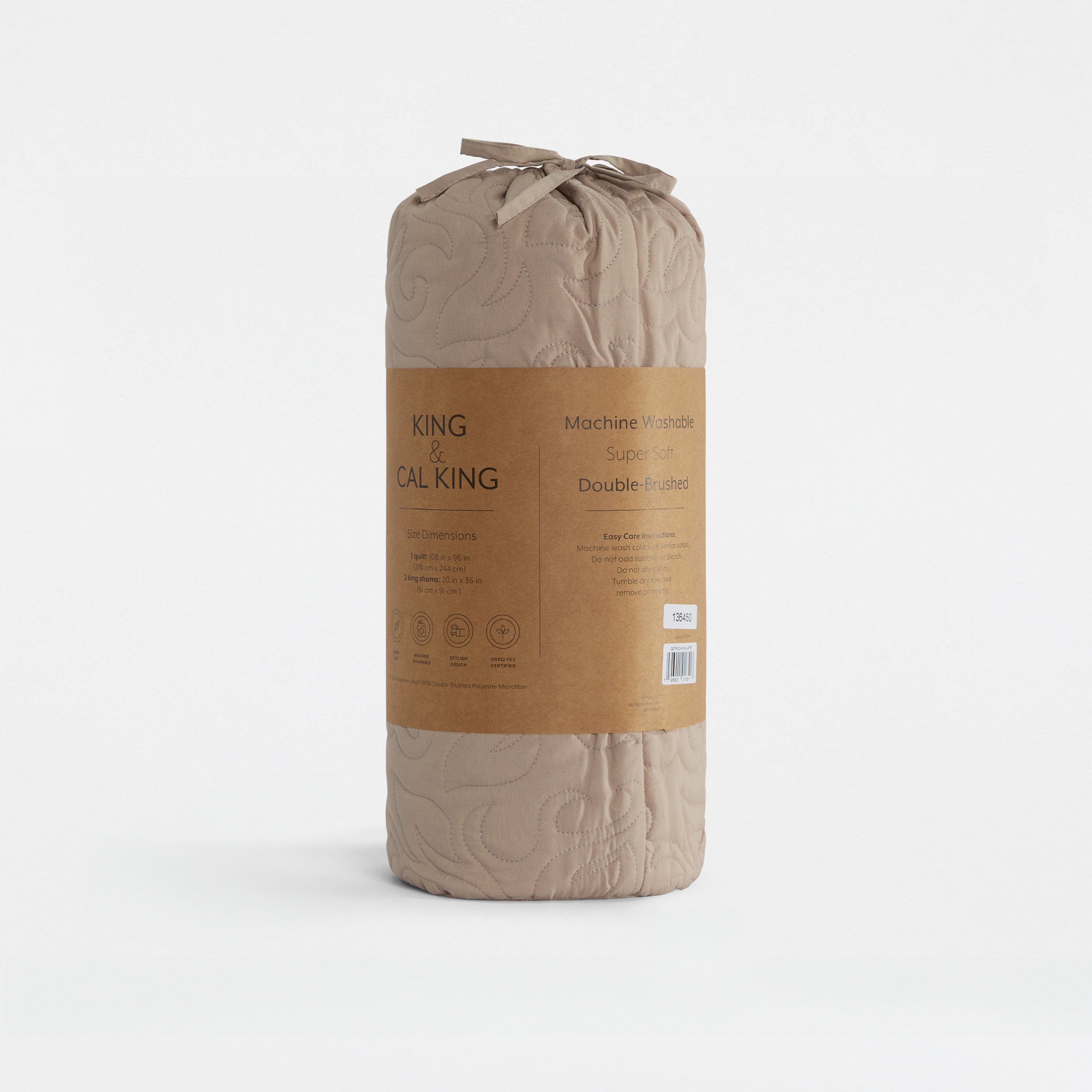 Lightweight Stripe Stitch Quilted Coverlet Set