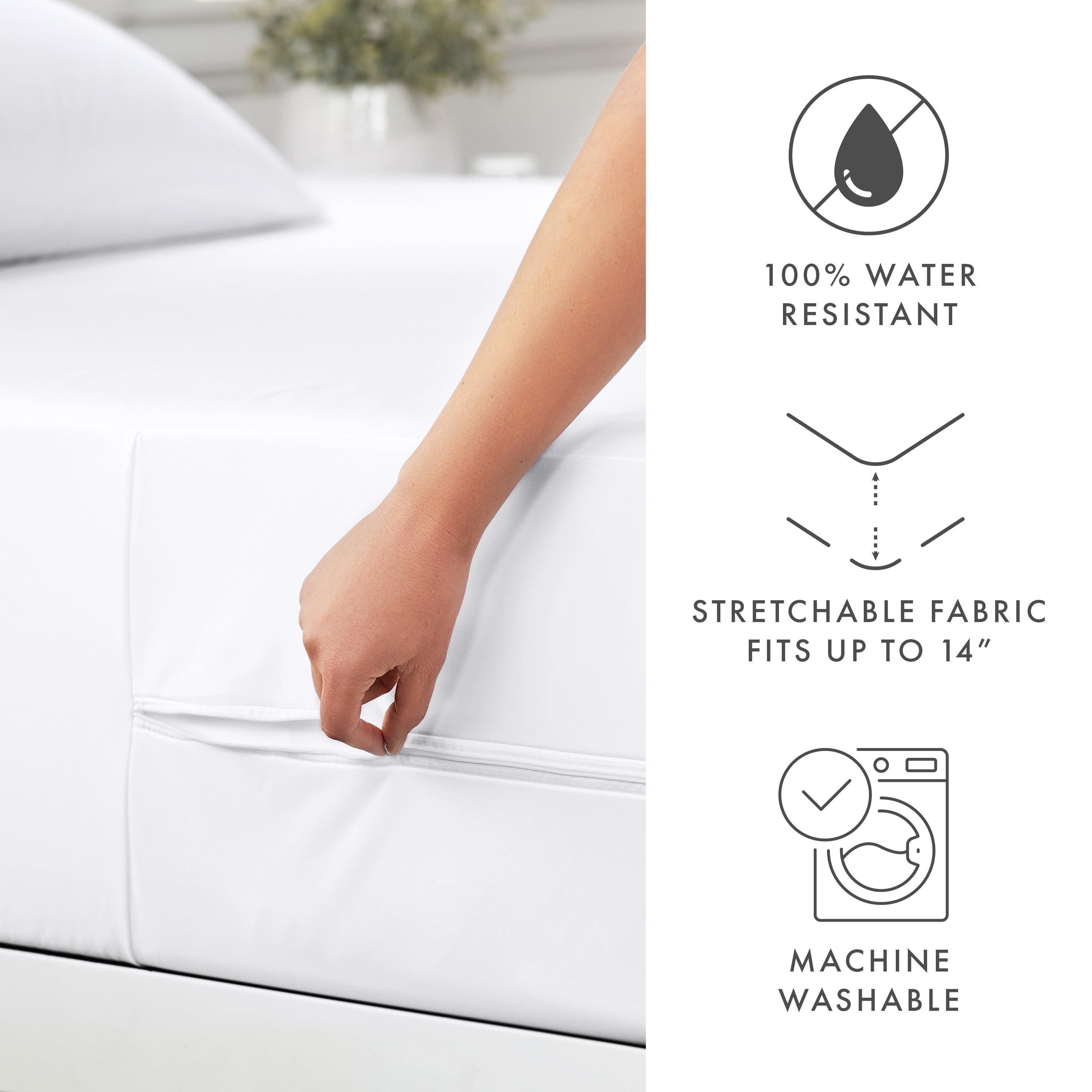 Zipper Enclosed Bed Bug Mattress Protector