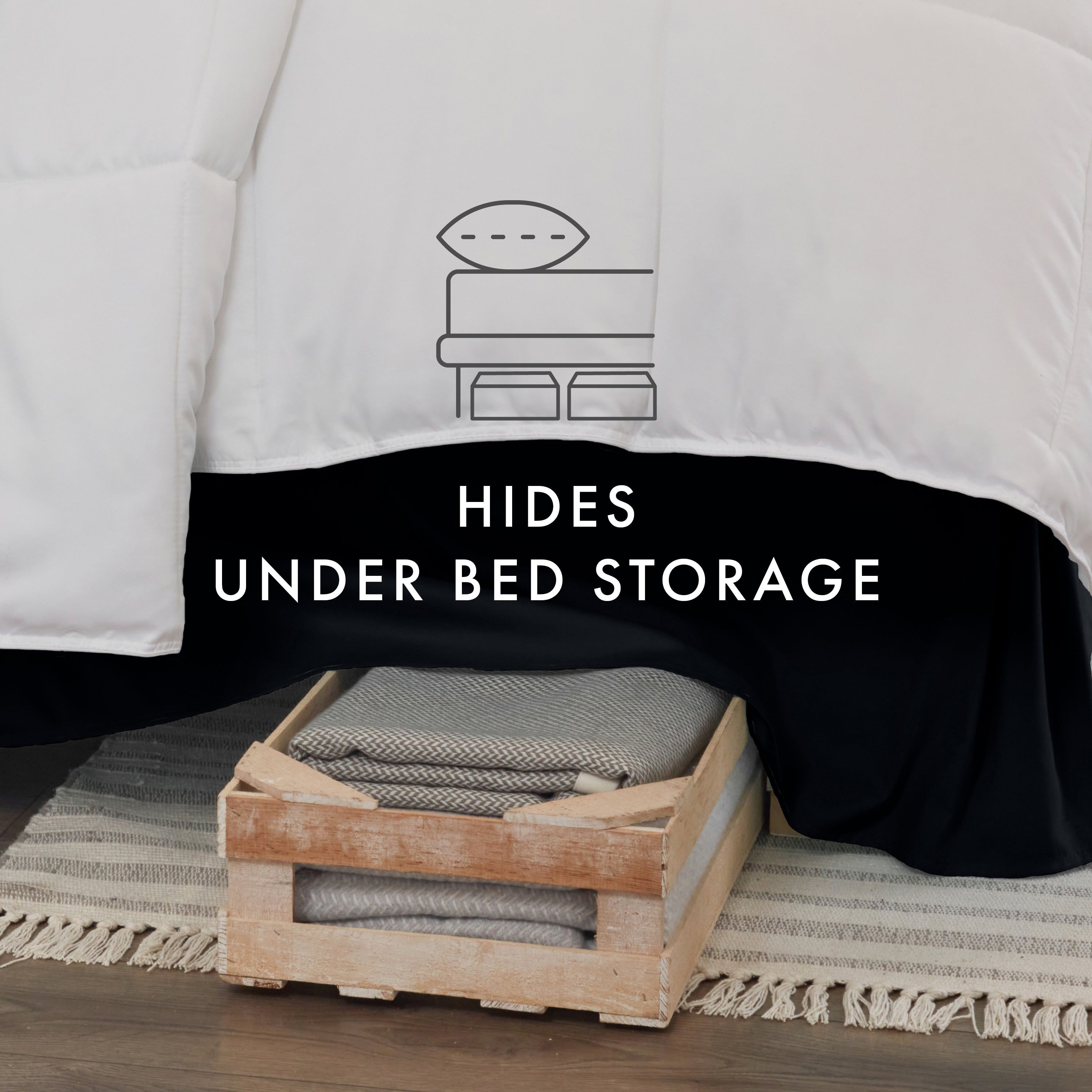 Dust Ruffle Pleated Bed Skirt