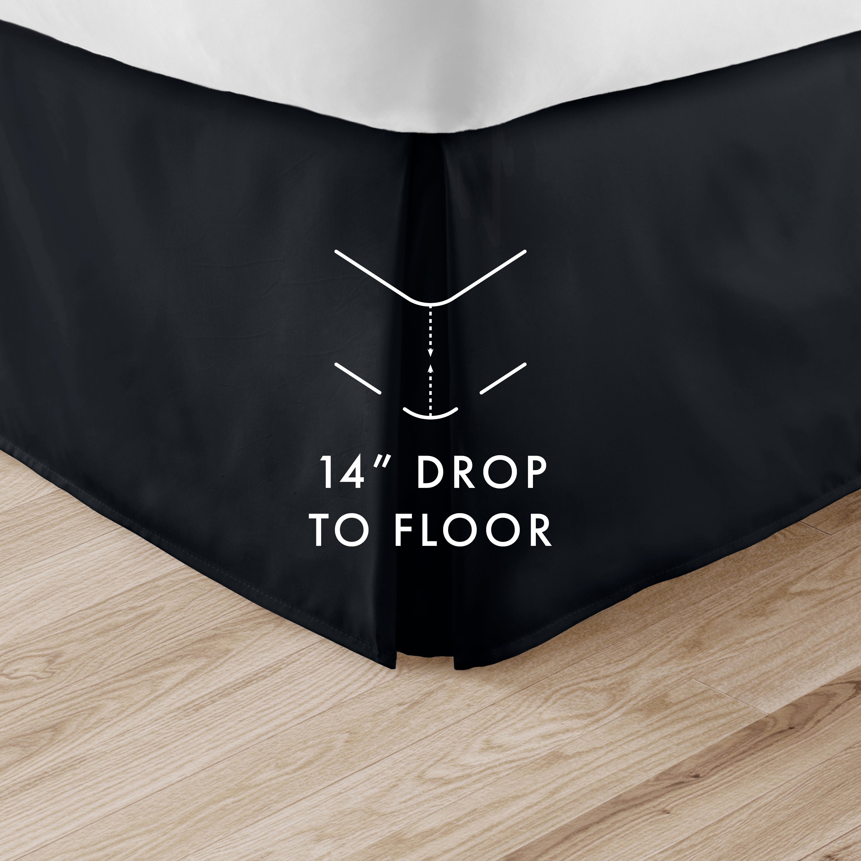 Dust Ruffle Pleated Bed Skirt