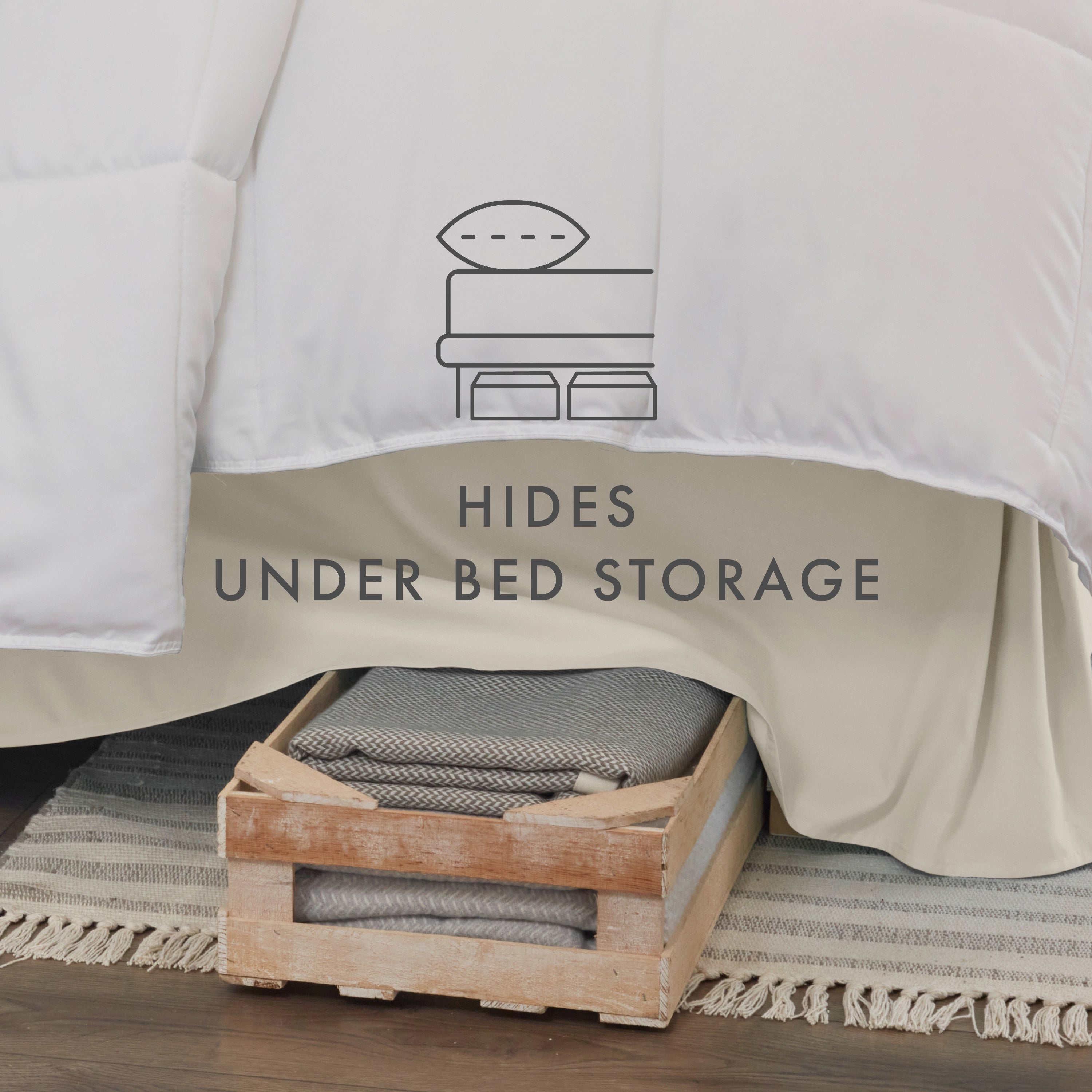 Dust Ruffle Pleated Bed Skirt