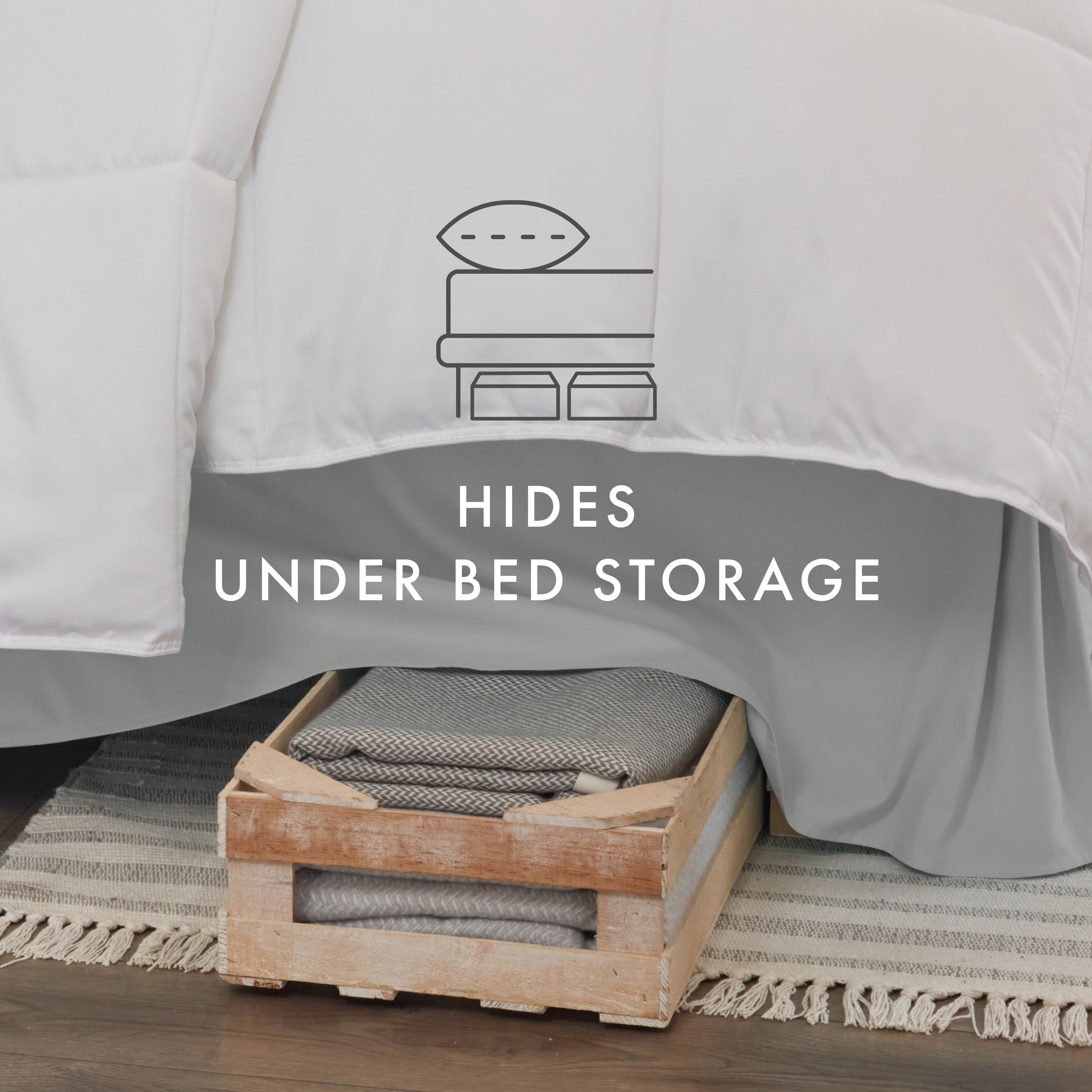 Dust Ruffle Pleated Bed Skirt