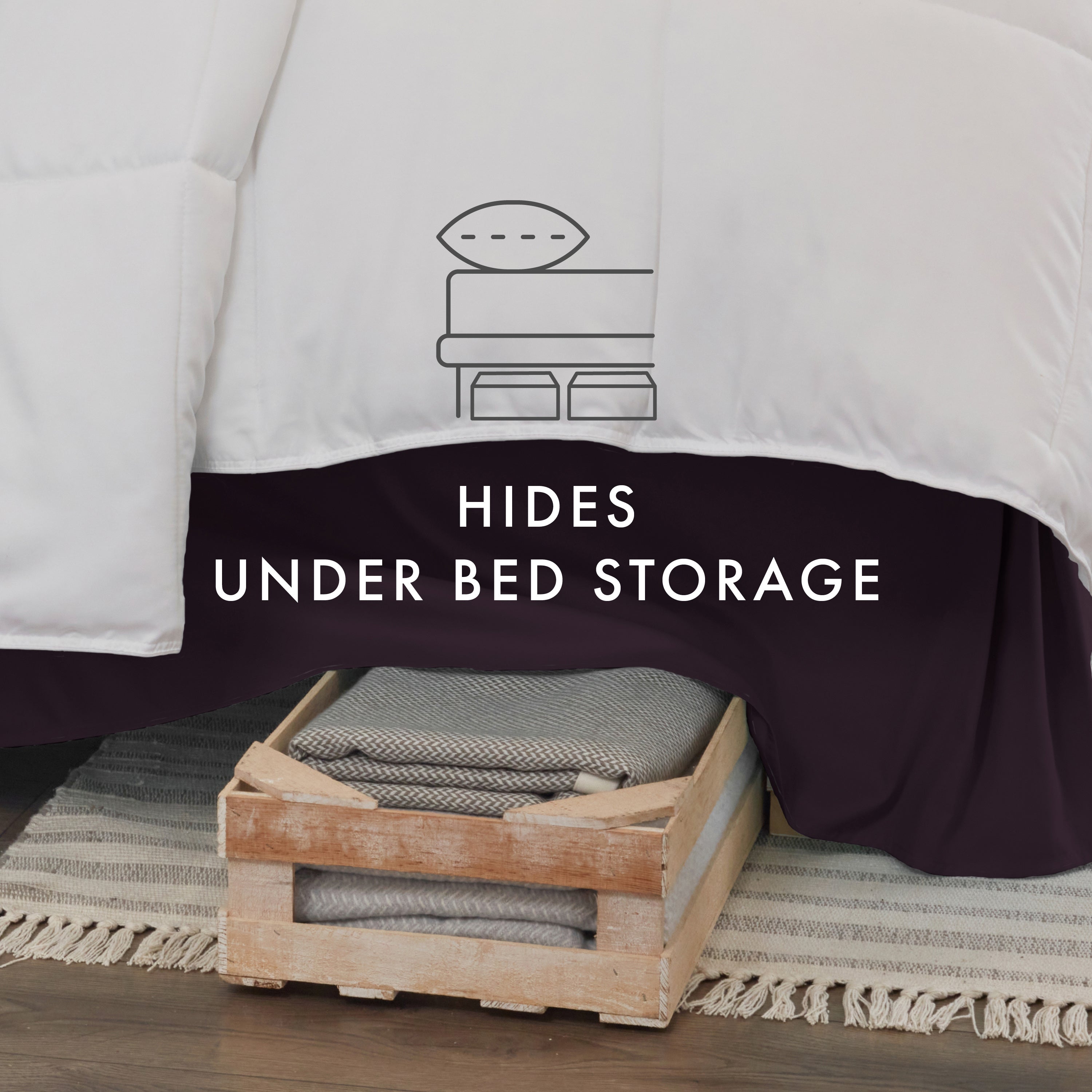 Dust Ruffle Pleated Bed Skirt