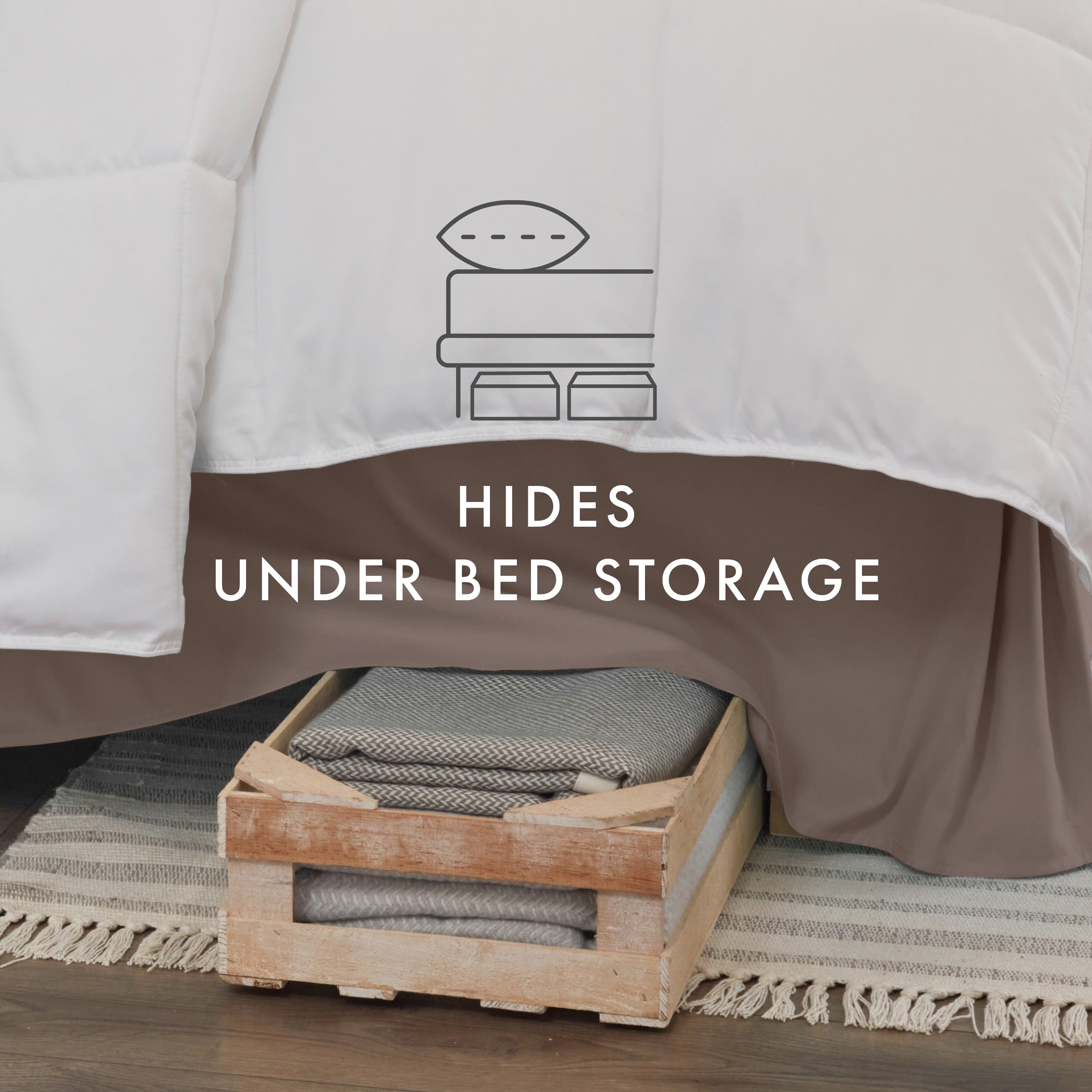 Dust Ruffle Pleated Bed Skirt