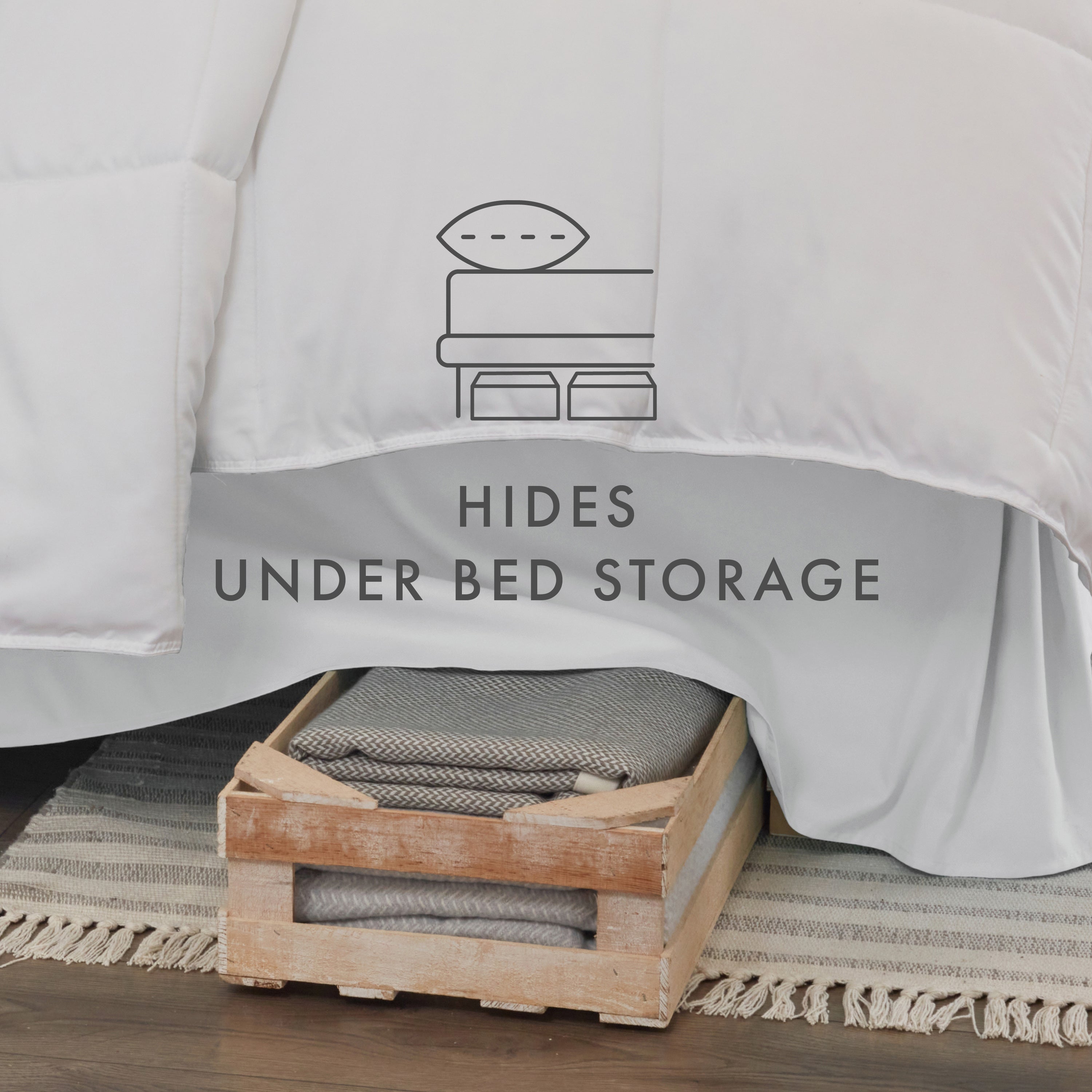 Dust Ruffle Pleated Bed Skirt