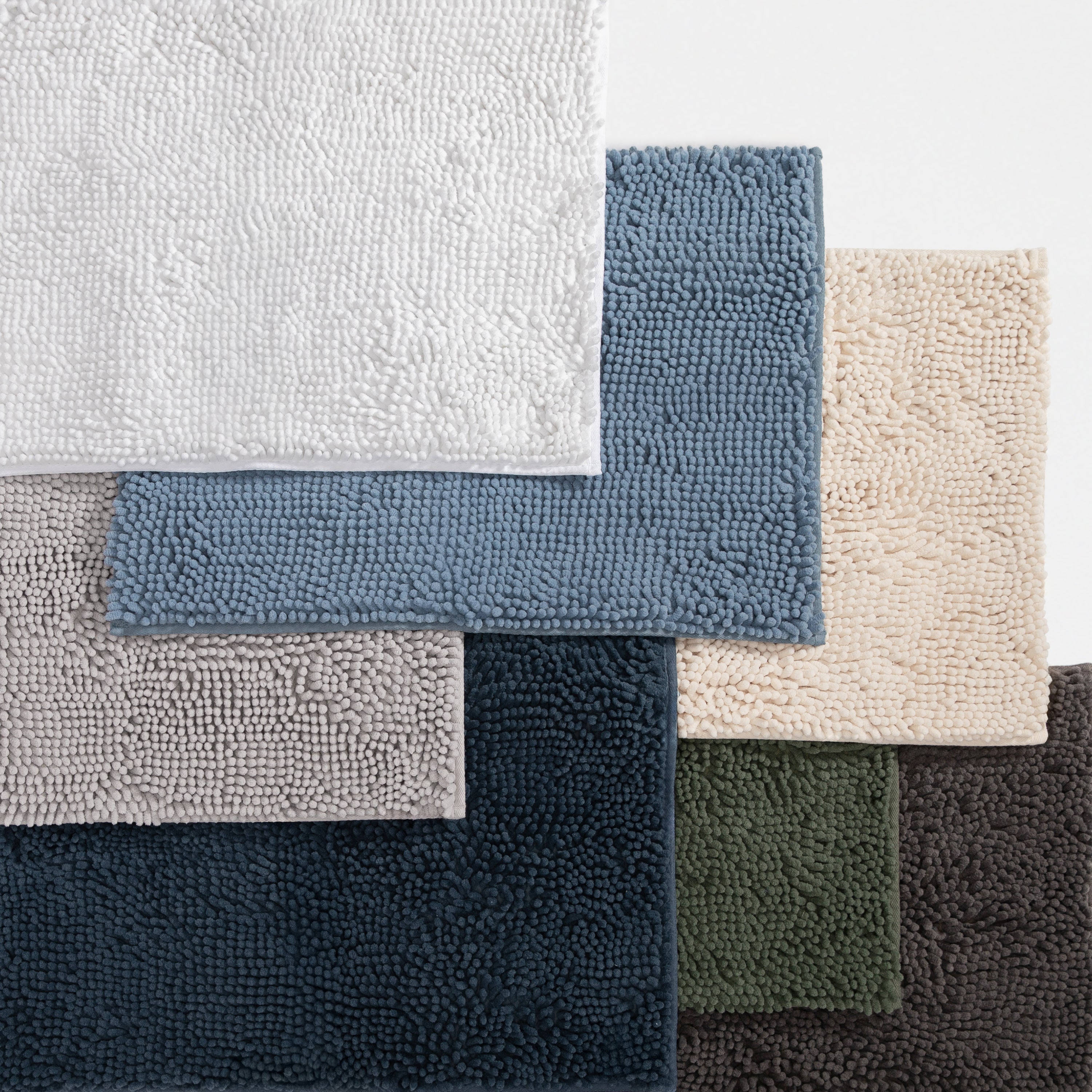 Ultra-Plush Bath Mat, Soft and Absorbent Chenille with Anti-Skid Rubber Backing