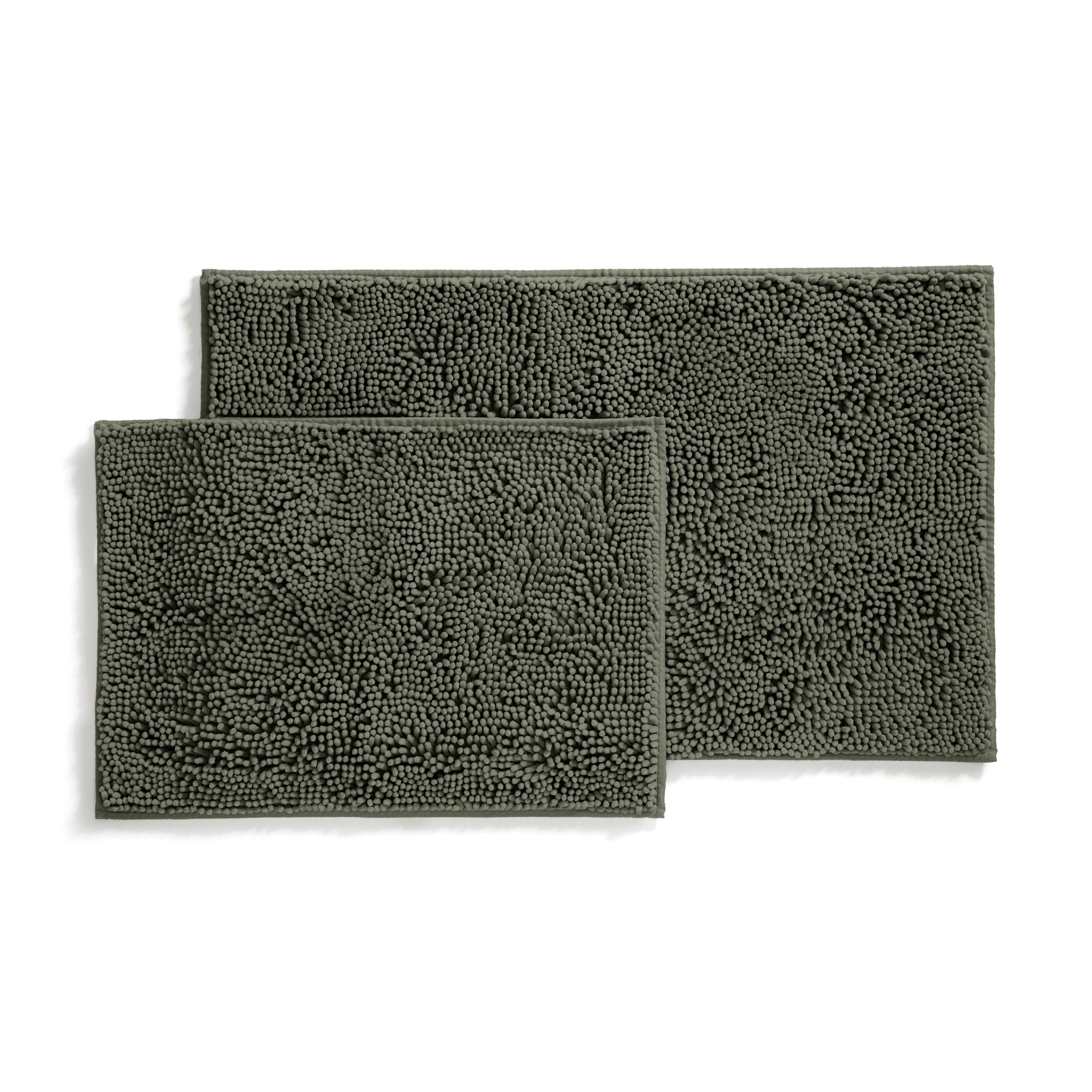 Ultra-Plush Bath Mat, Soft and Absorbent Chenille with Anti-Skid Rubber Backing