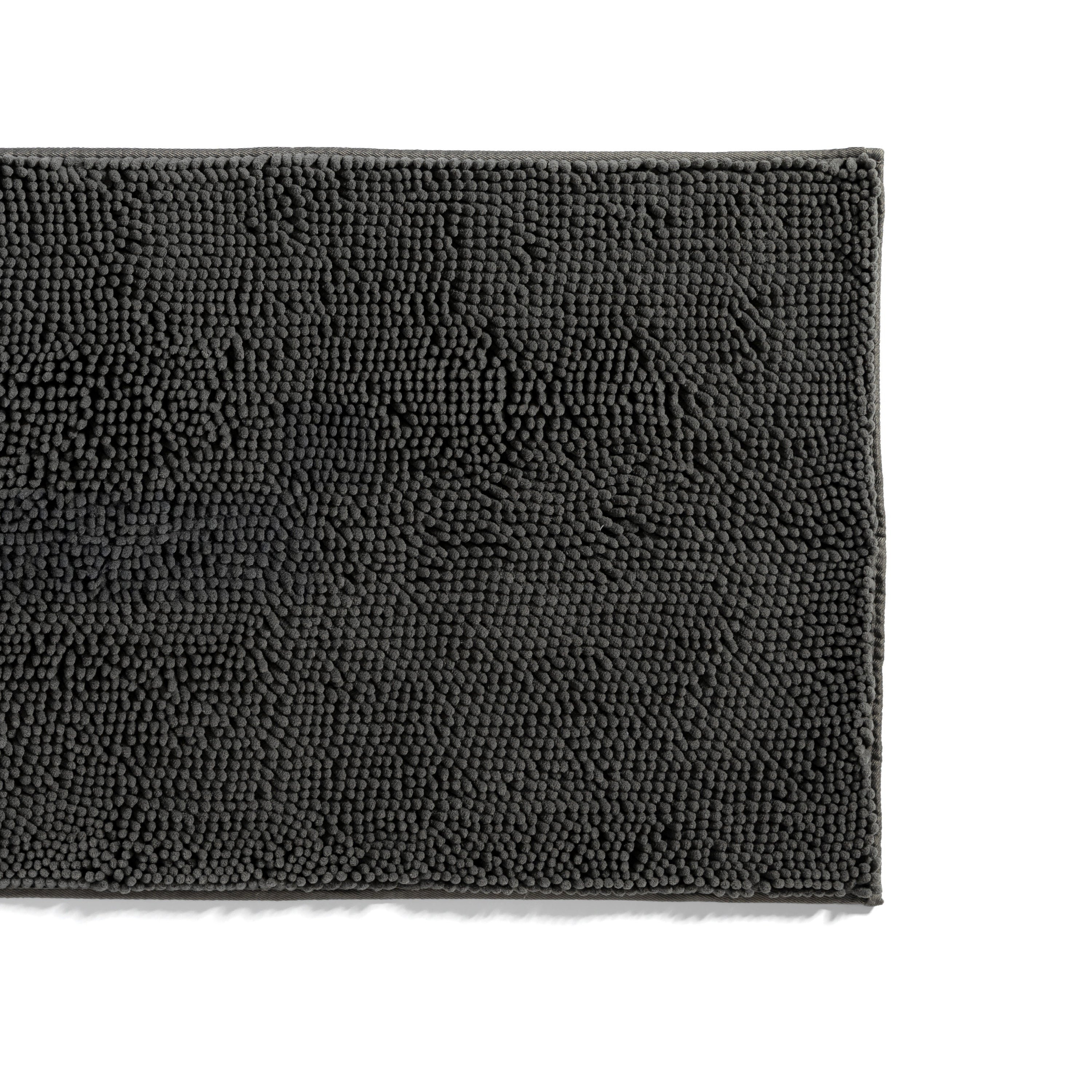 Ultra-Plush Bath Mat, Soft and Absorbent Chenille with Anti-Skid Rubber Backing