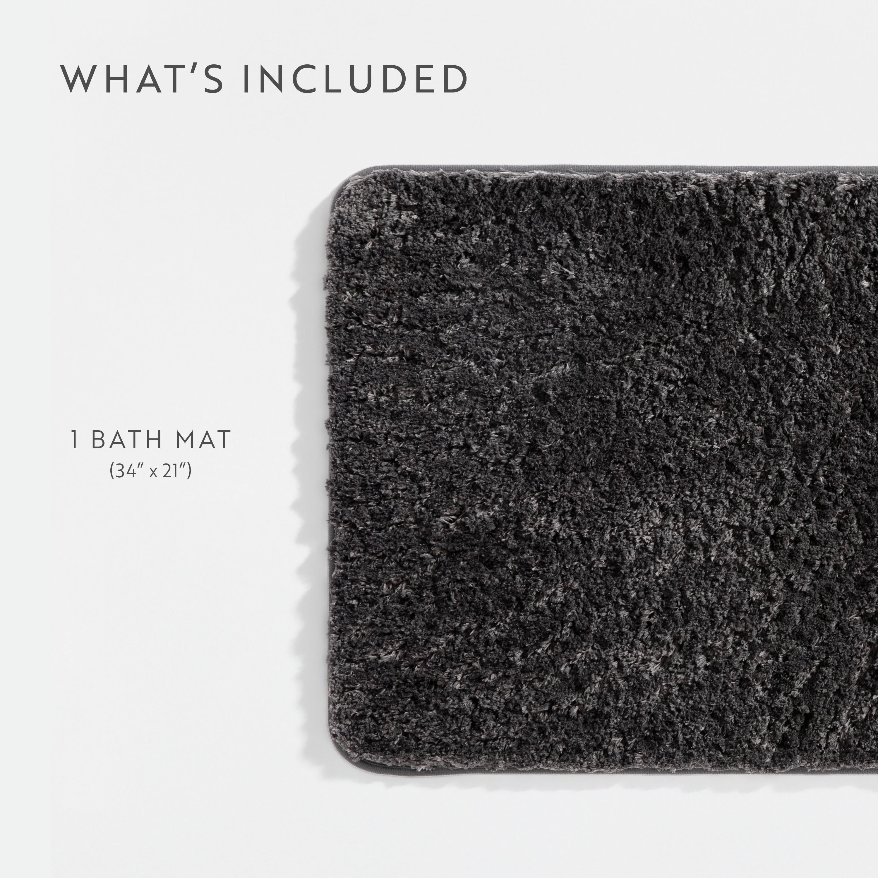 Ultra-Plush Bath Mat, Soft and Absorbent Shaggy Style with Anti-Skid Rubber Backing
