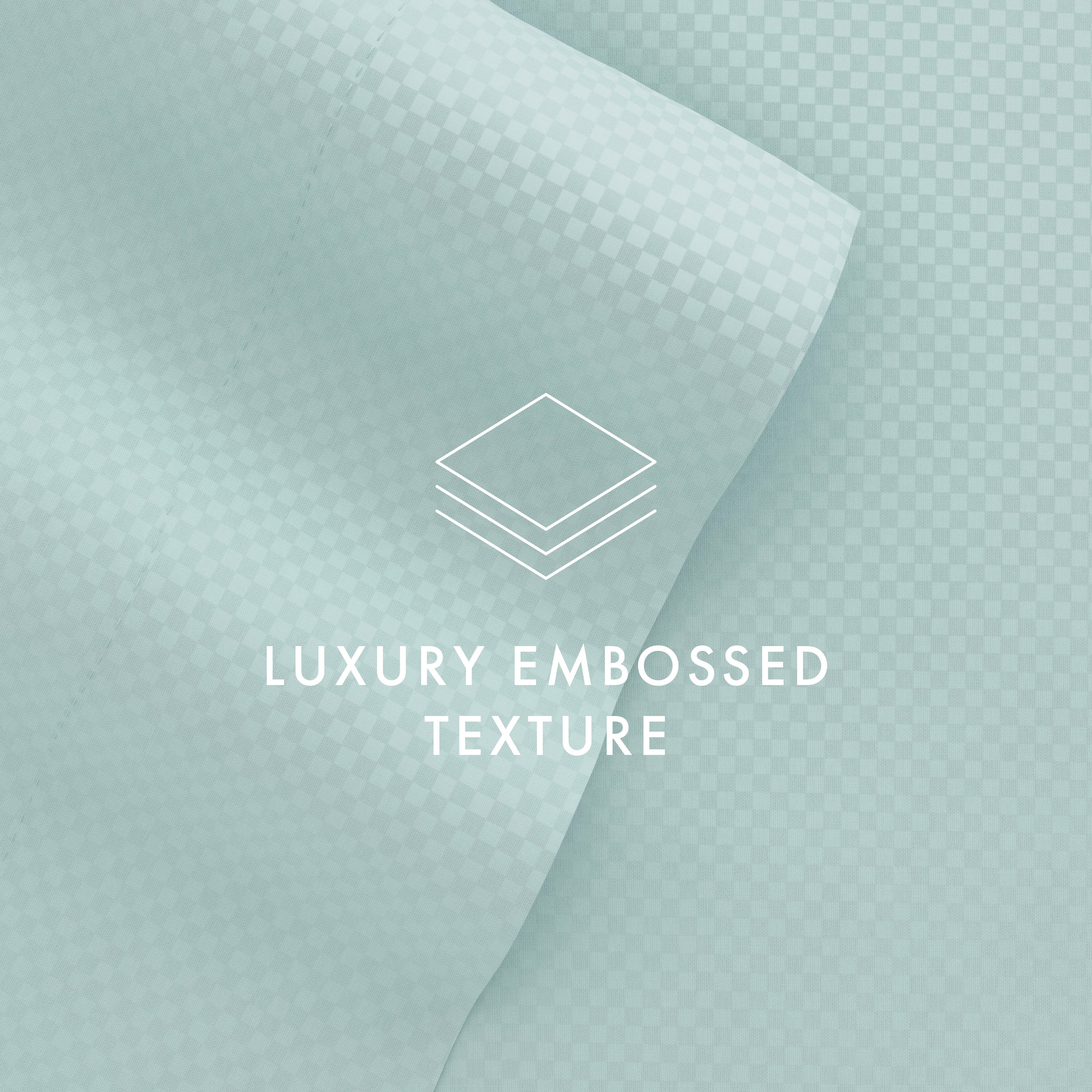 Checkered Embossed 4-Piece Sheet Set