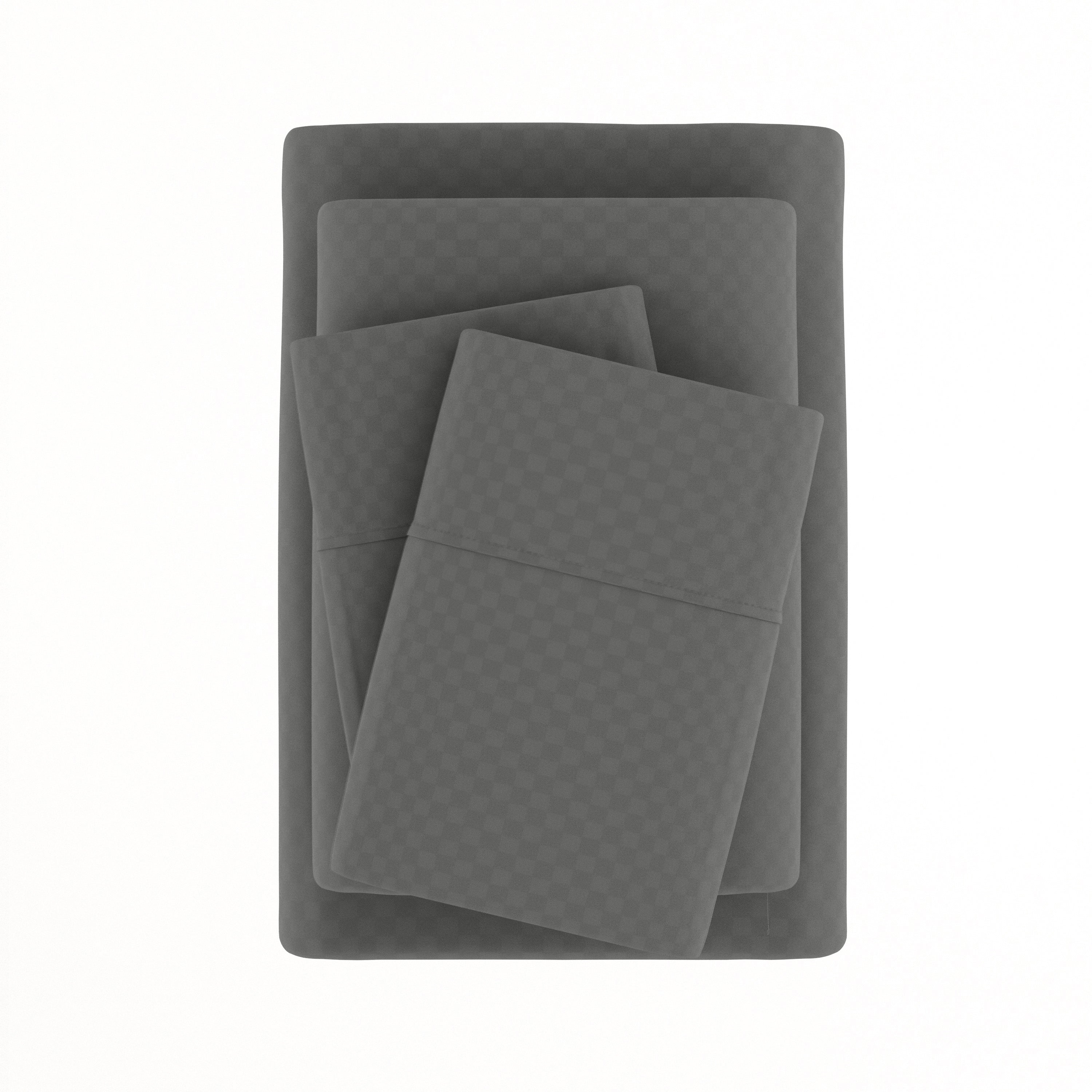 Checkered Embossed 4-Piece Sheet Set