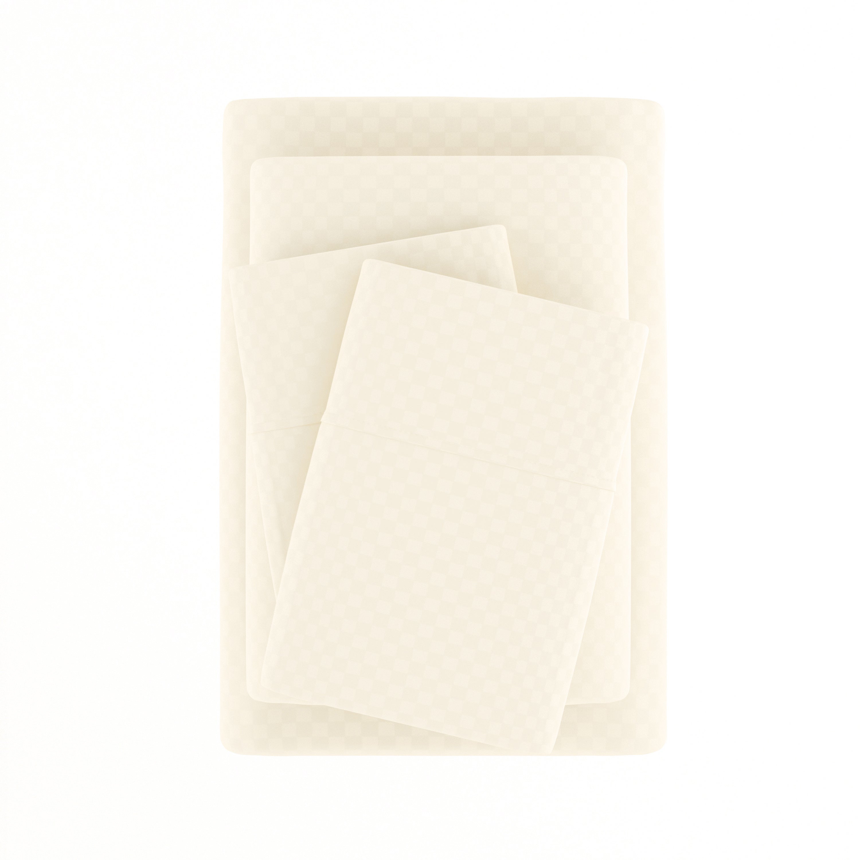 Checkered Embossed 4-Piece Sheet Set