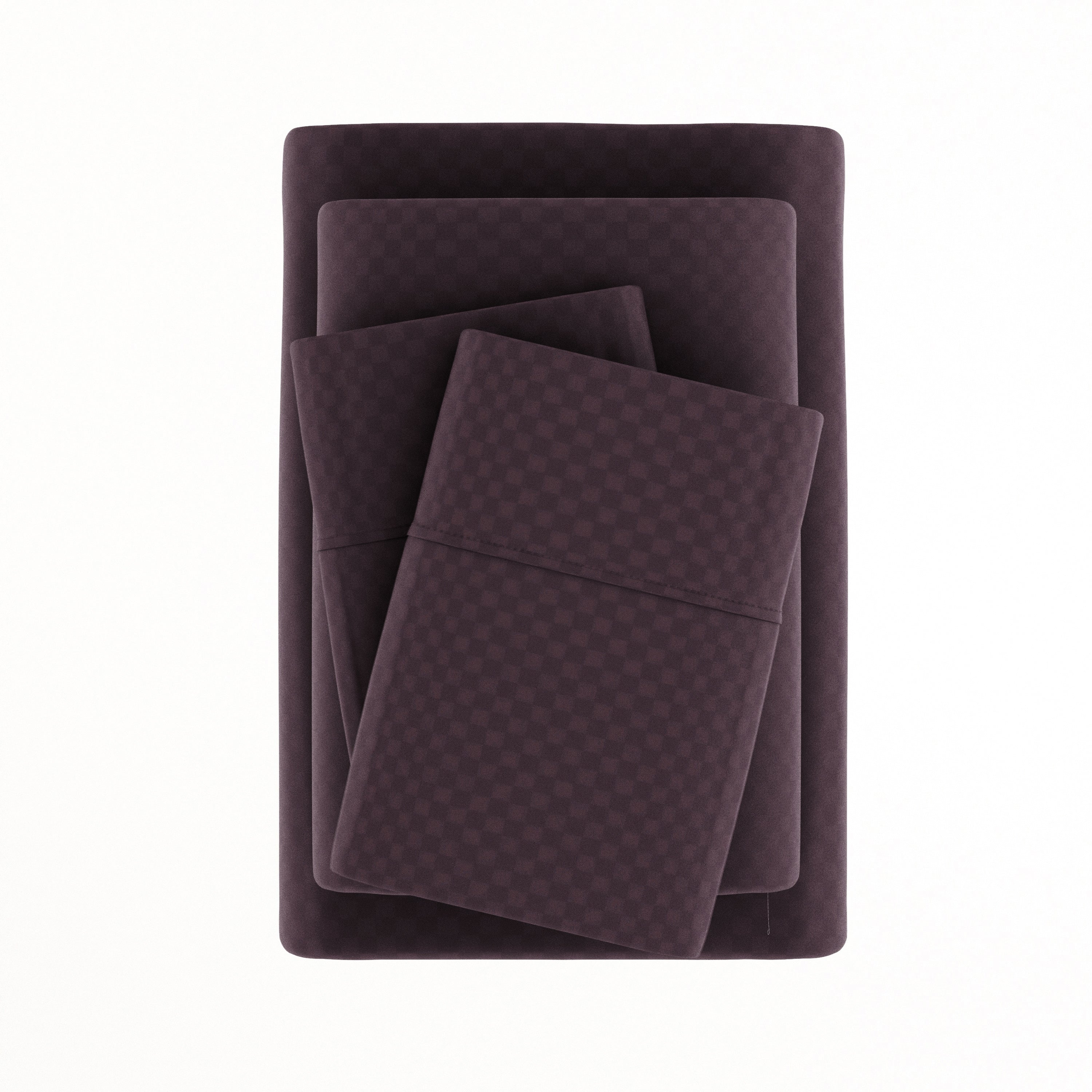 Checkered Embossed 4-Piece Sheet Set