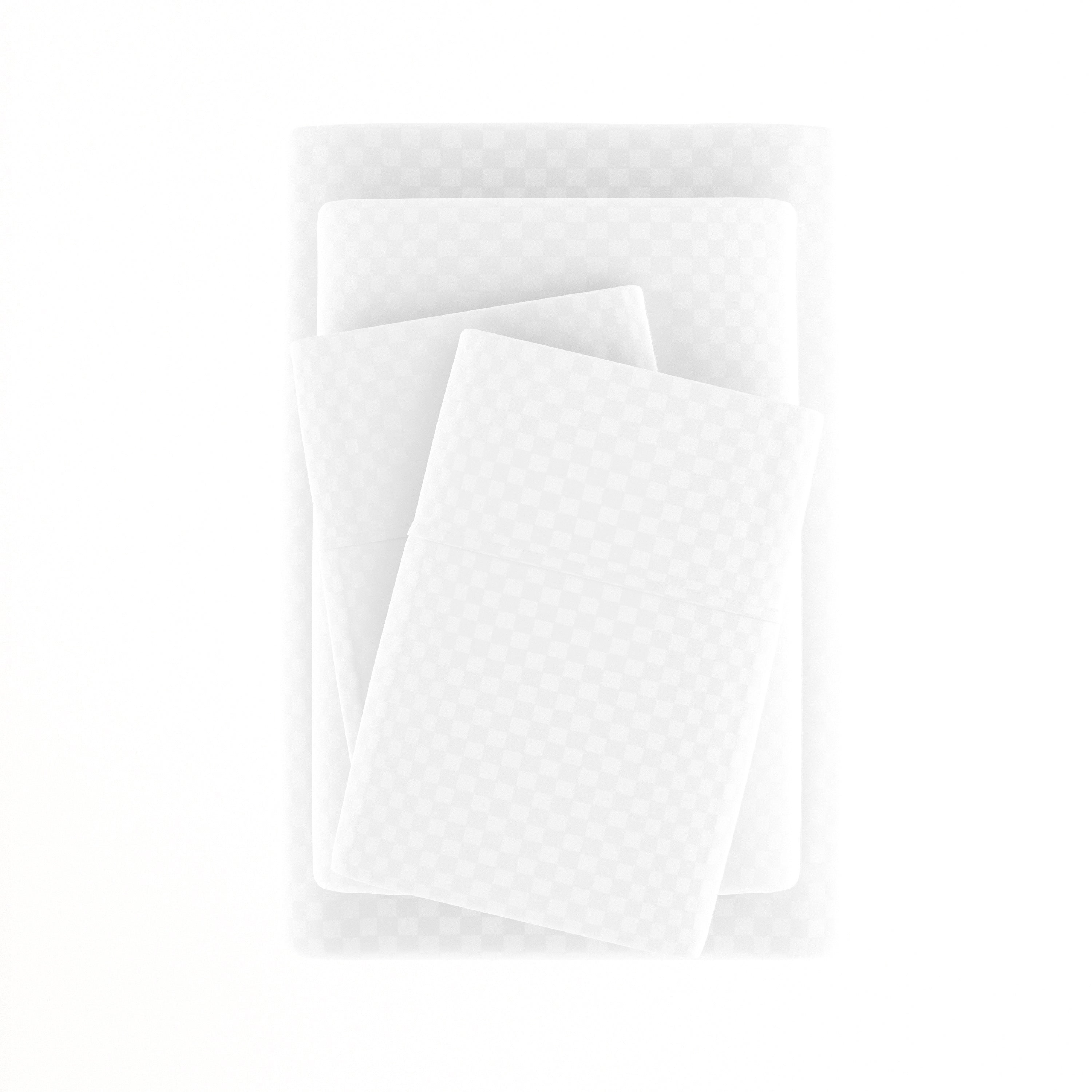 Checkered Embossed 4-Piece Sheet Set