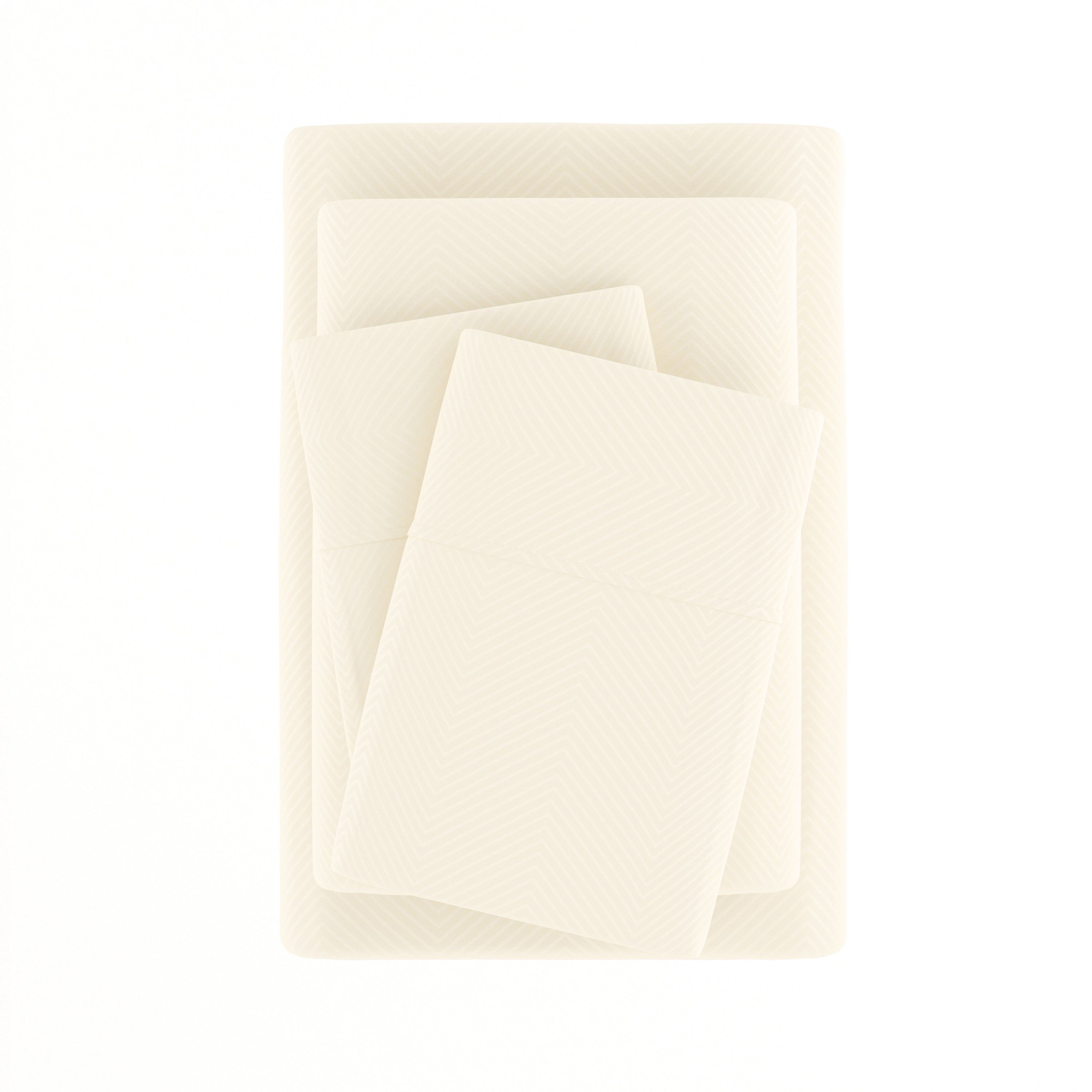 Chevron Embossed 4-Piece Sheet Set