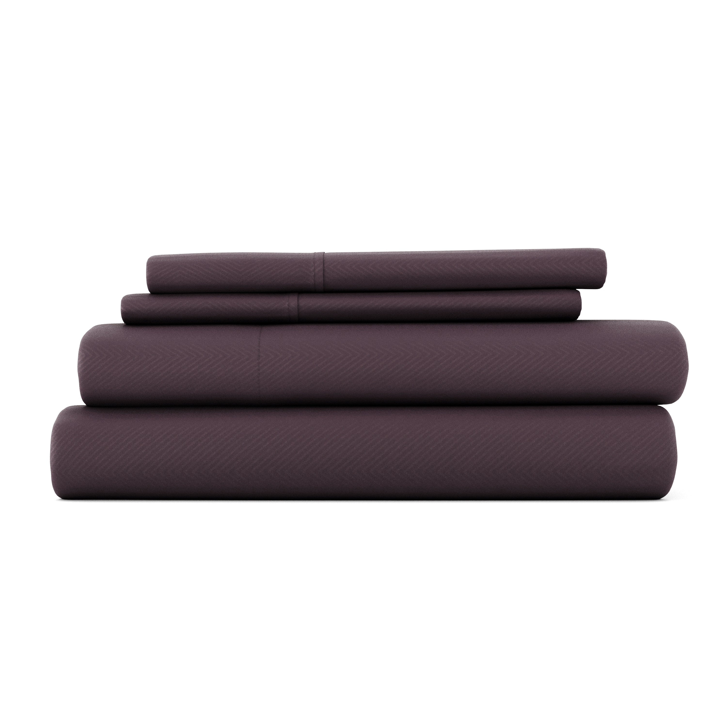 Chevron Embossed 4-Piece Sheet Set