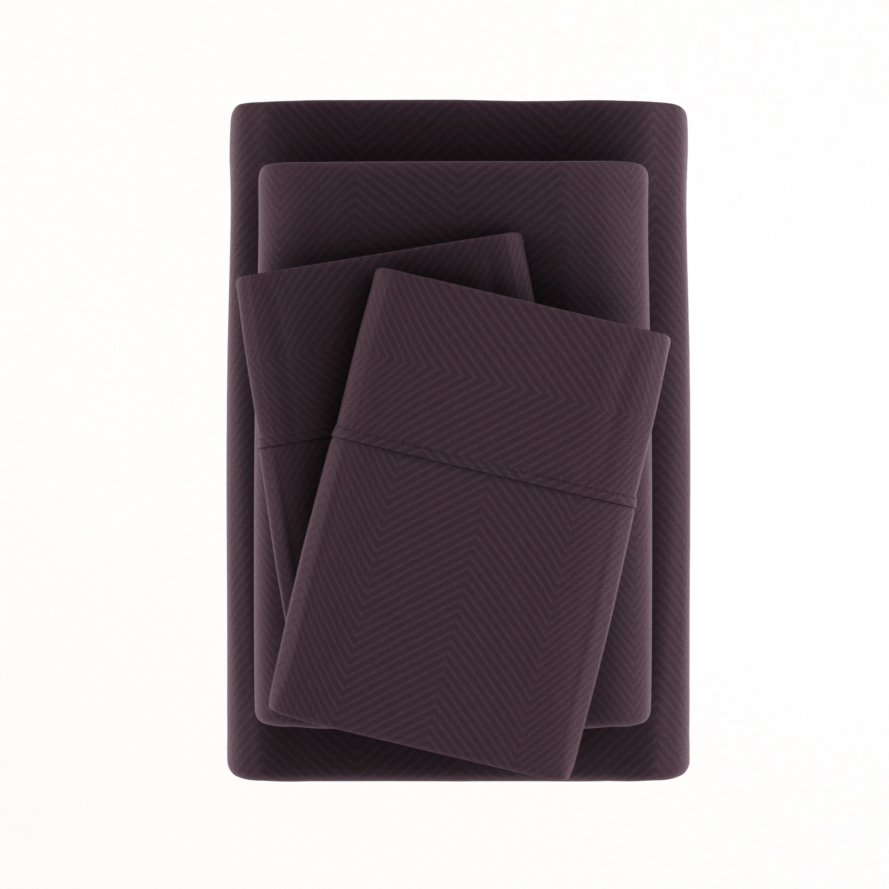 Chevron Embossed 4-Piece Sheet Set