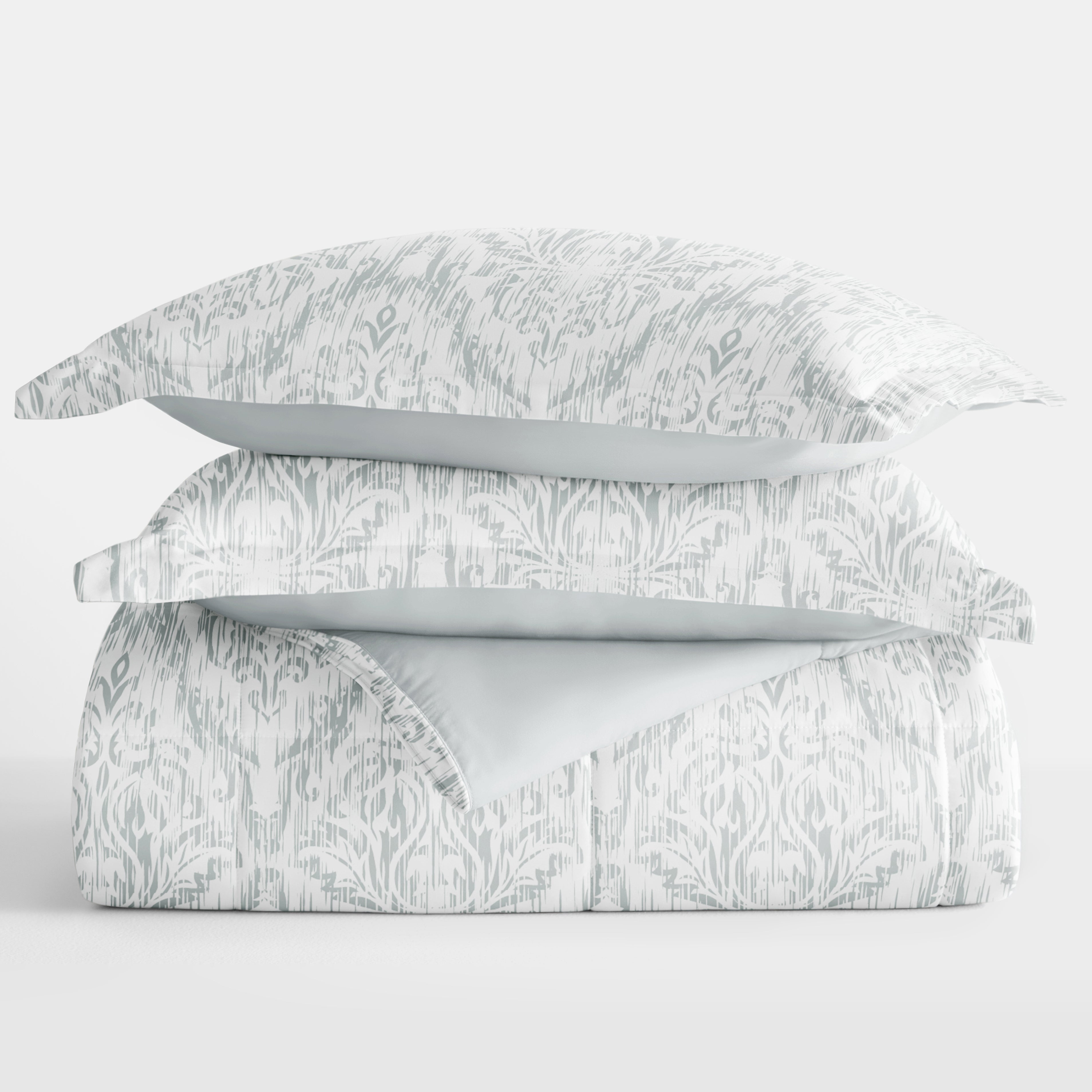 English Countryside Reversible Patterned Down-Alternative Comforter Set