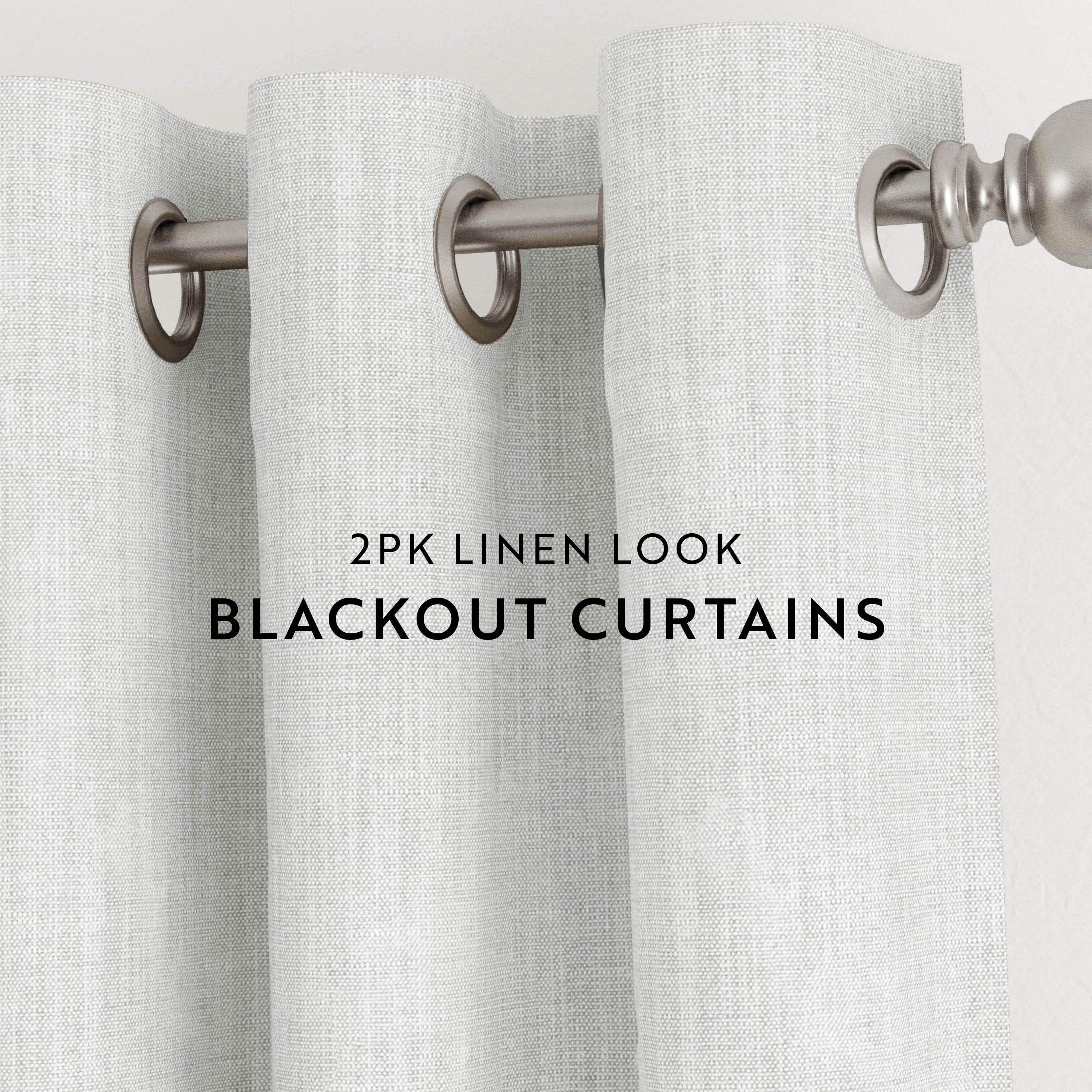 Thermal-Insulated Grommet Curtains - 100% Black Out - 2 Panels
