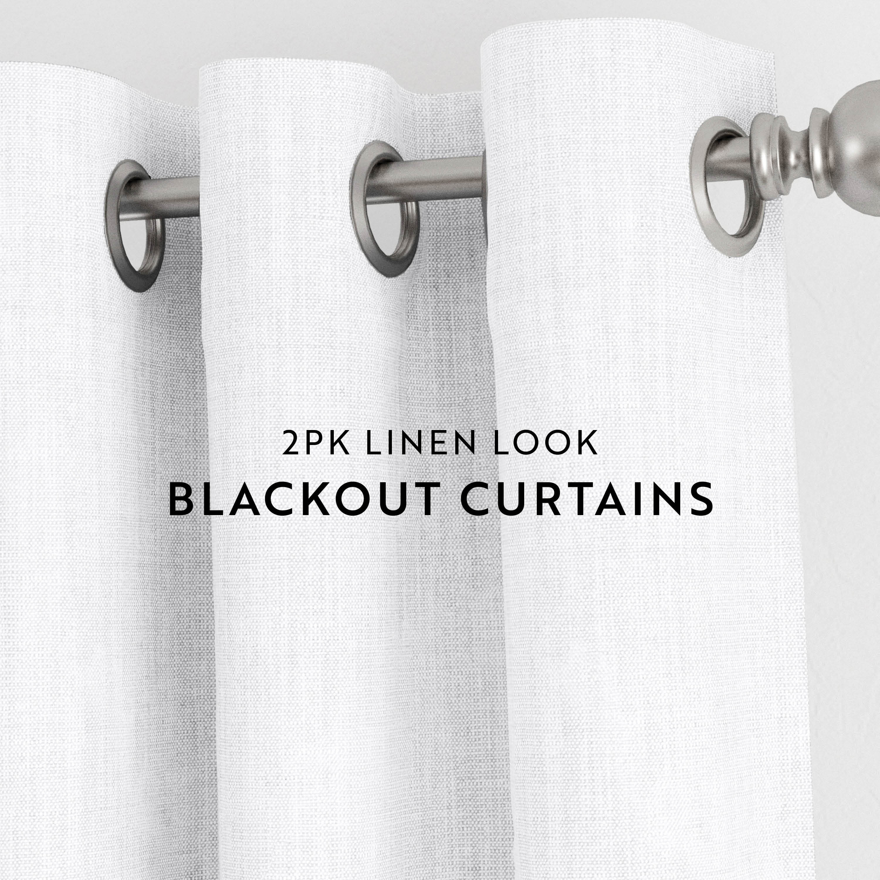 Thermal-Insulated Grommet Curtains - 100% Black Out - 2 Panels