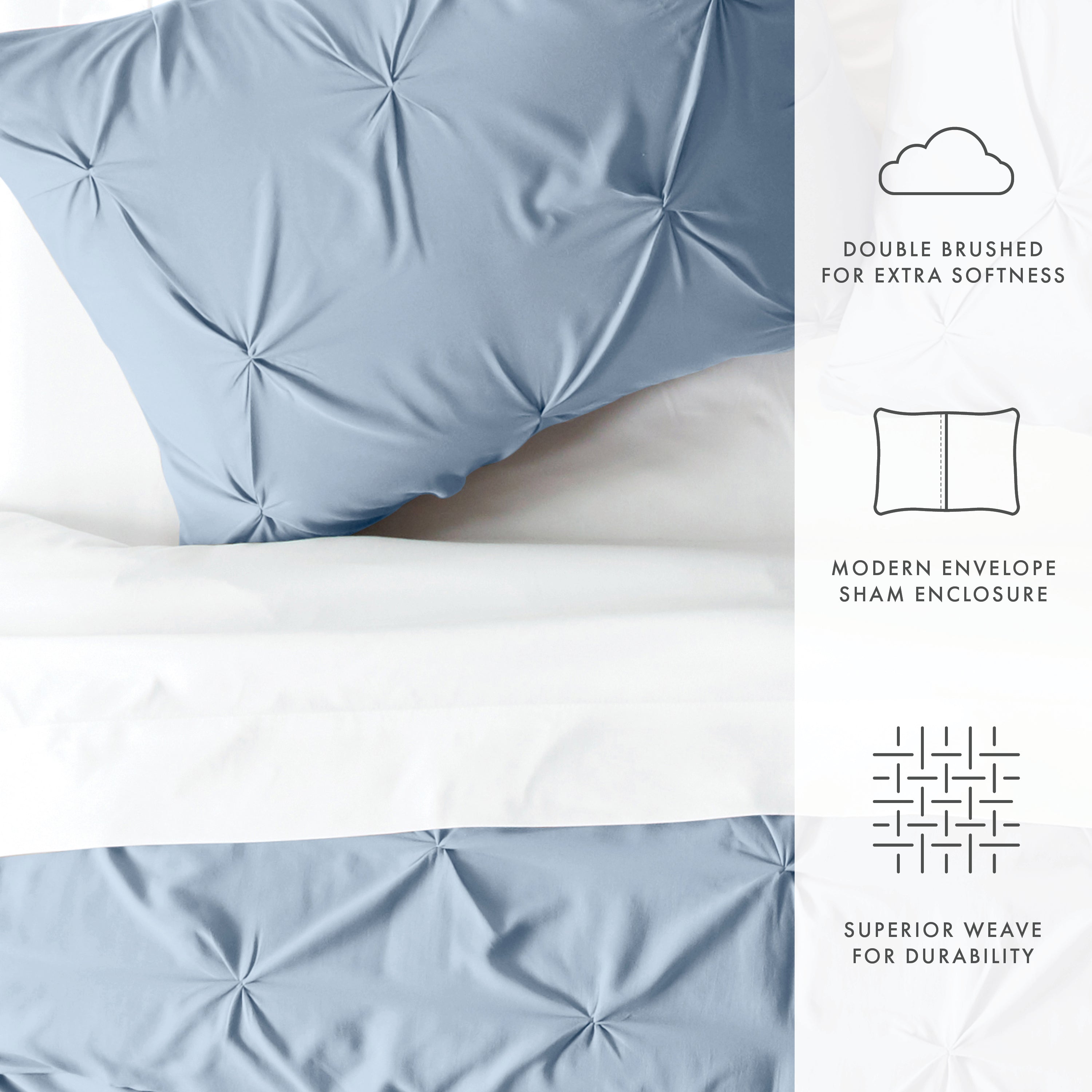 Pinch Pleat Duvet Cover Set