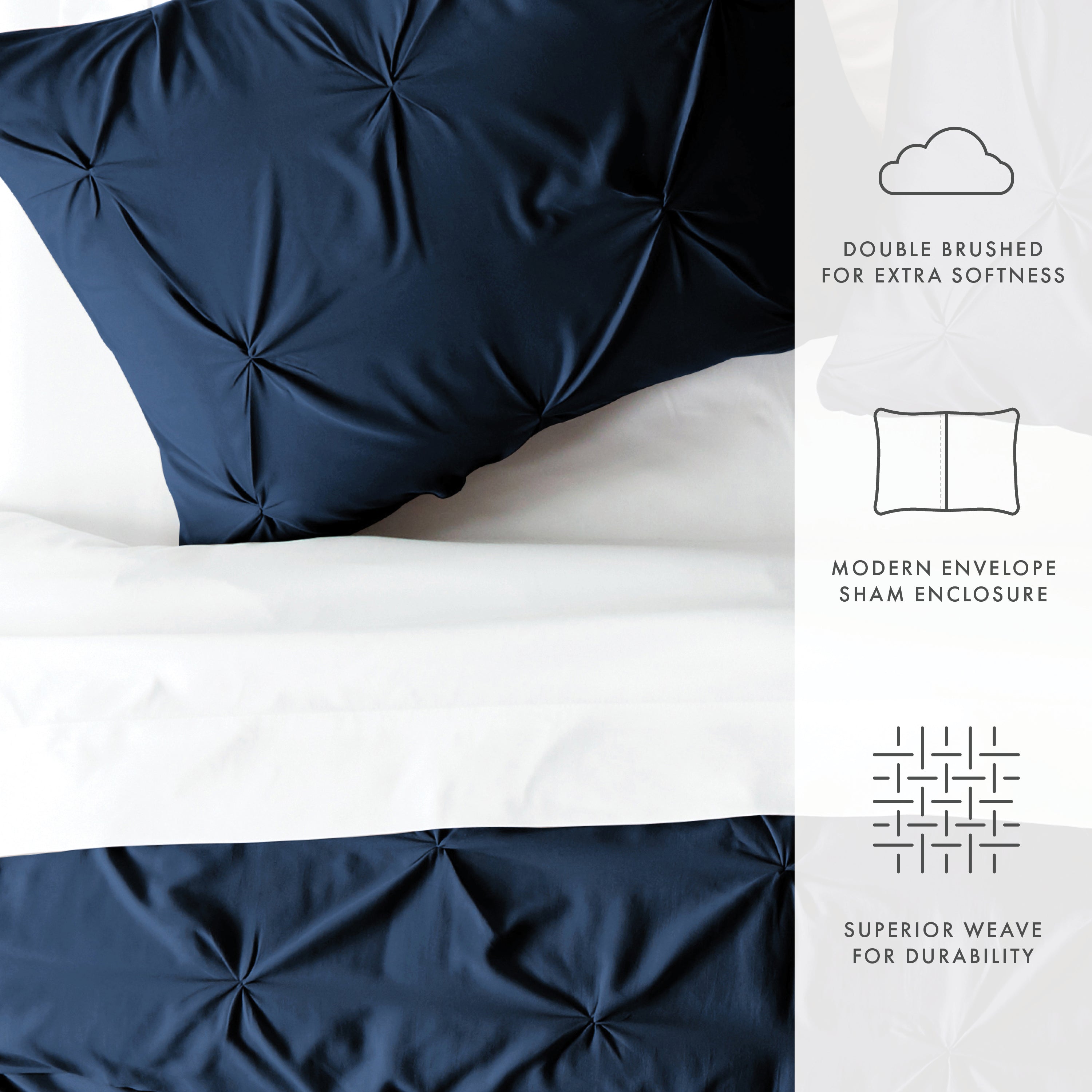 Pinch Pleat Duvet Cover Set