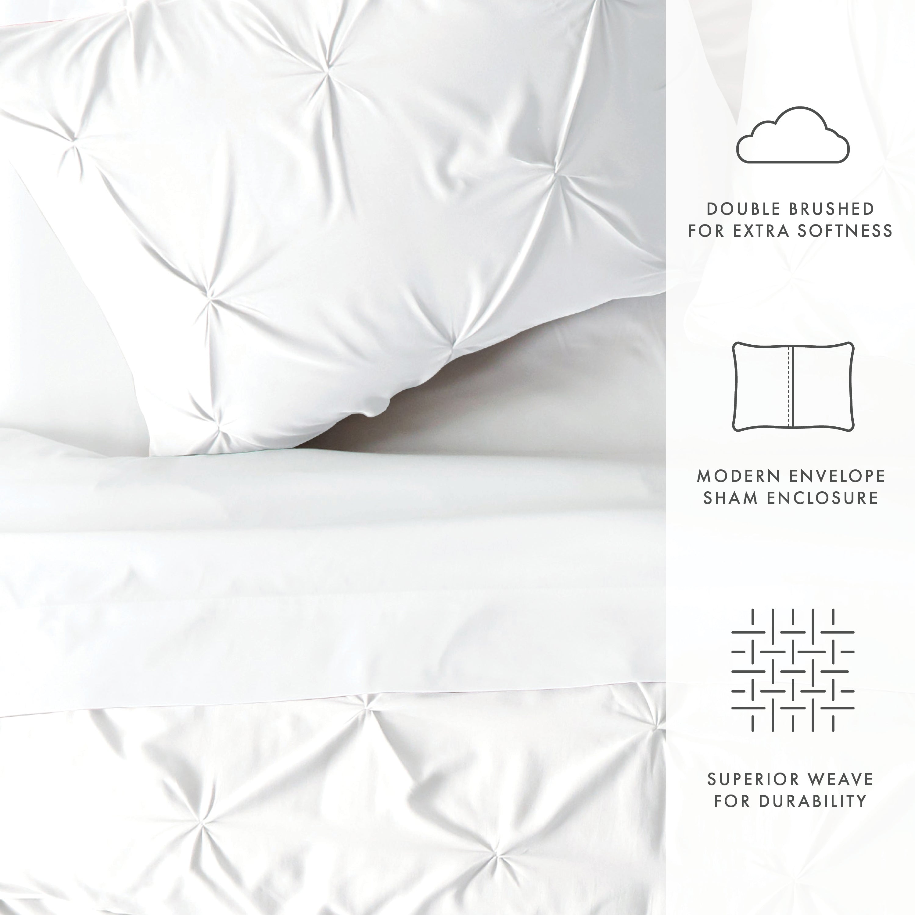 Pinch Pleat Duvet Cover Set