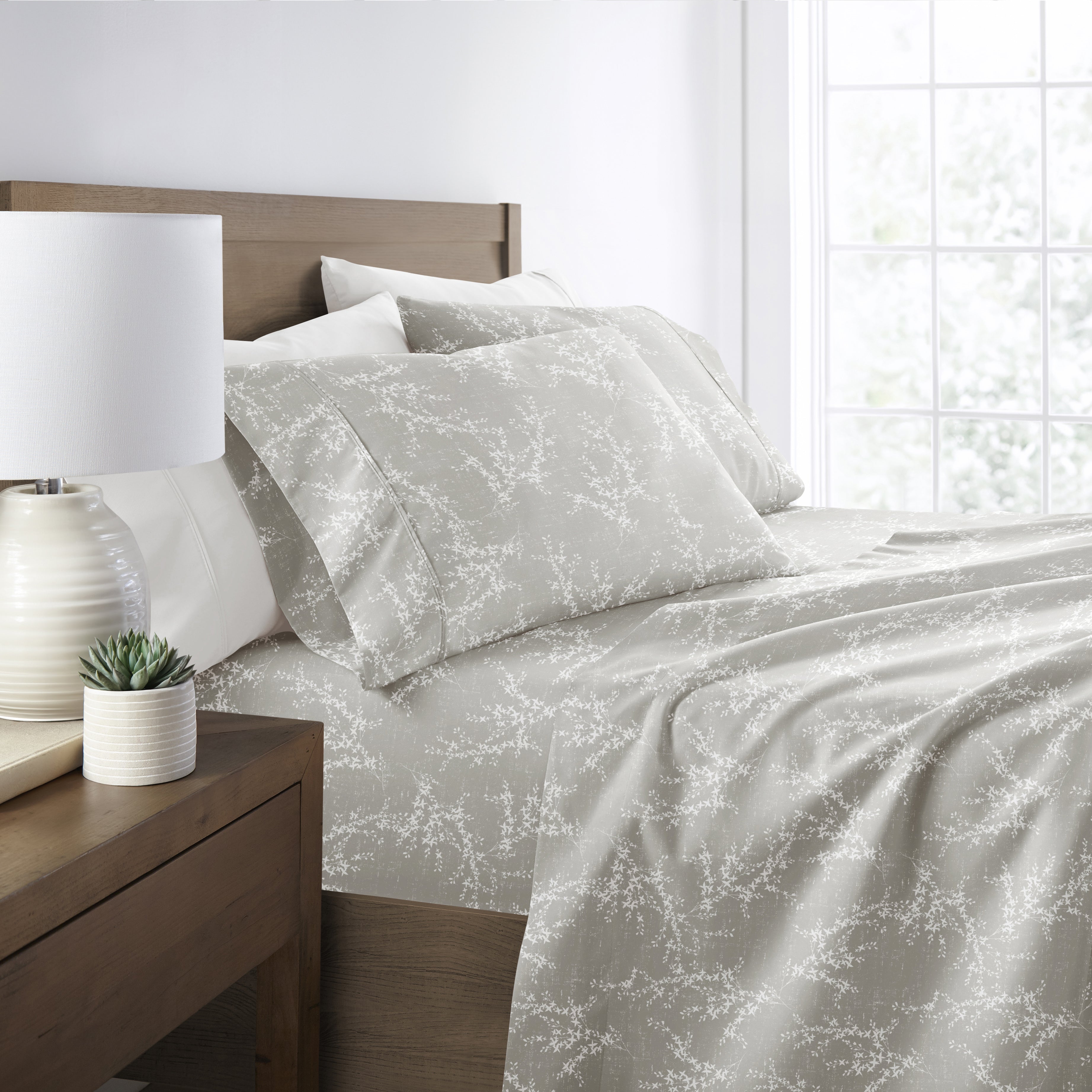 Distressed Willow 4-Piece Patterned Sheet Set