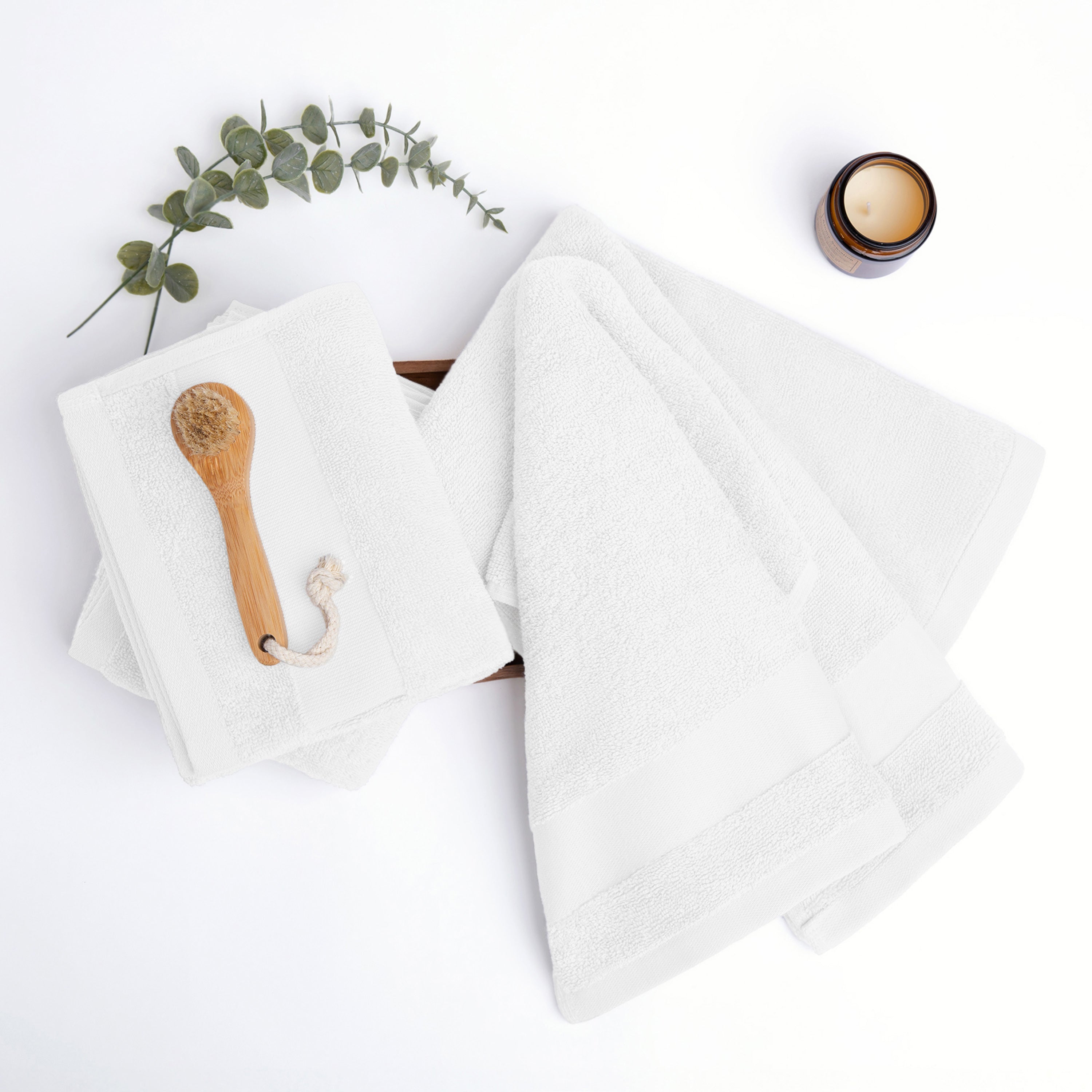 4-Pack 100% Cotton Hotel-Quality Hand Towels