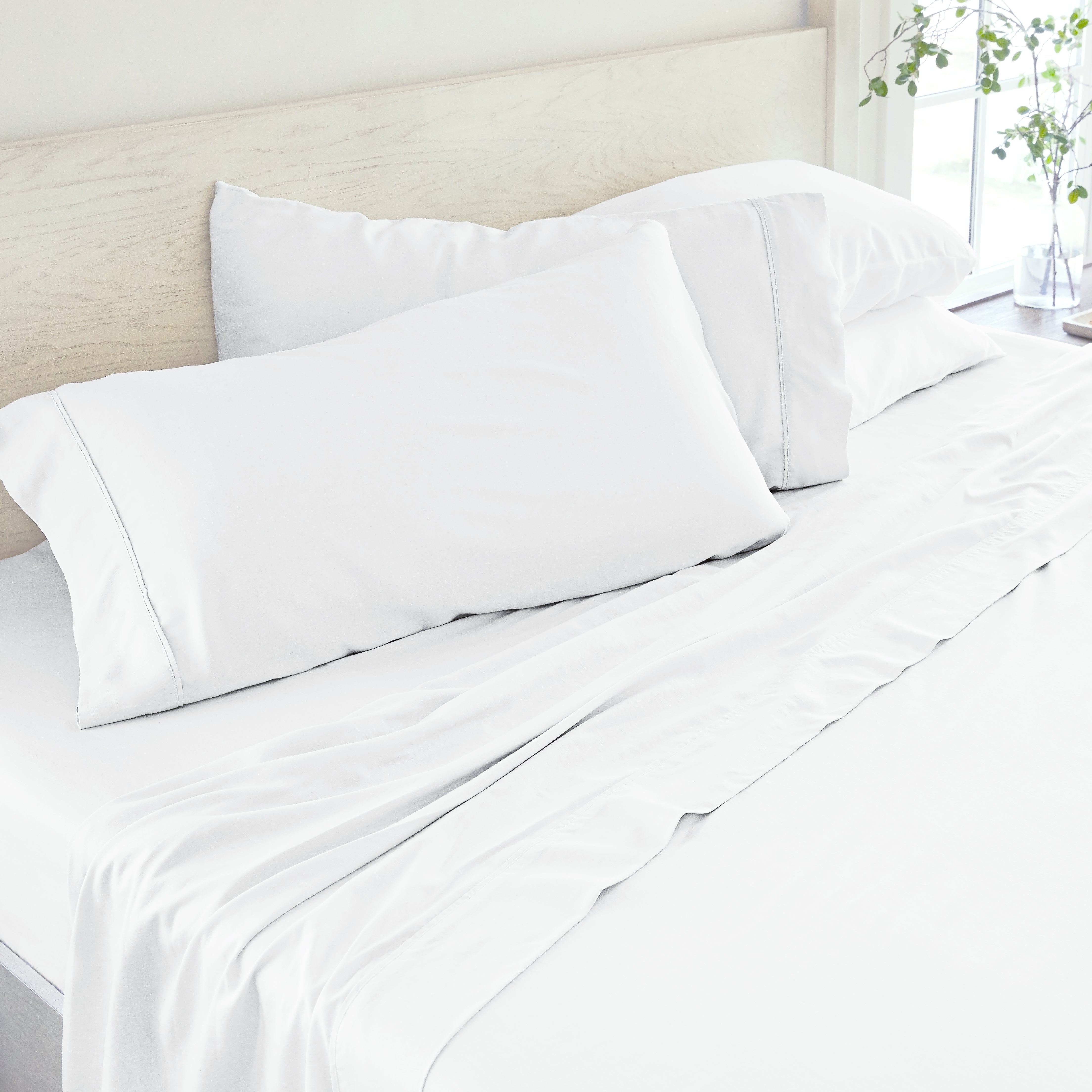 Breathable 4-Piece Linen Bamboo Blend Sheet Set