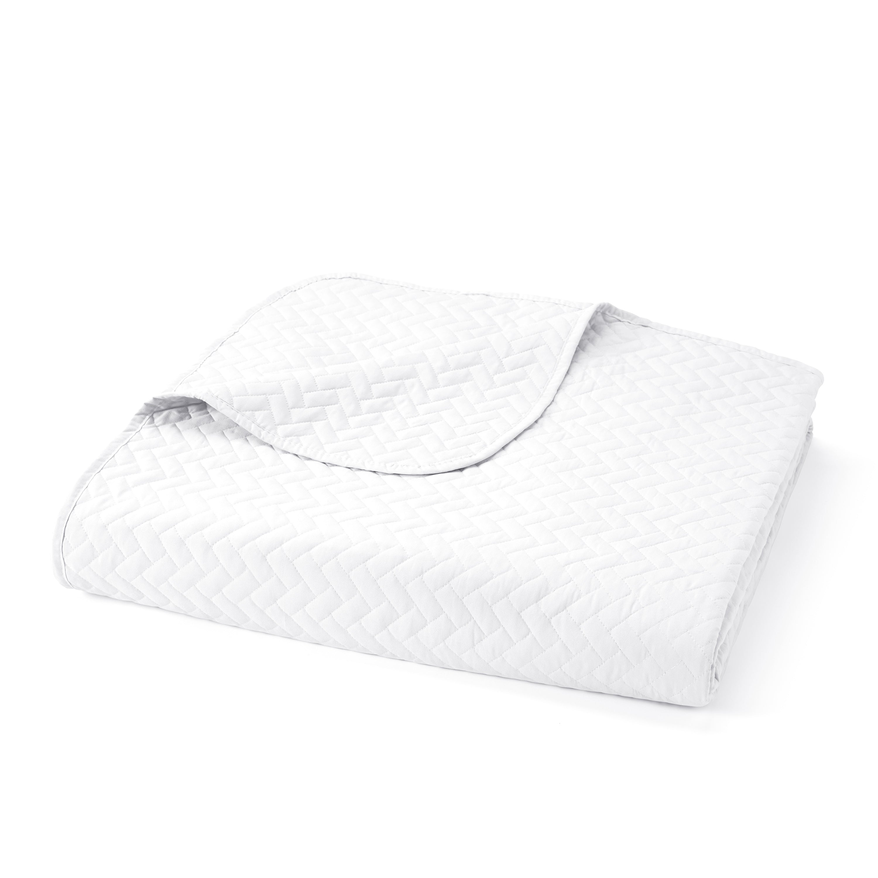 Lightweight Herringbone Stitch Quilted Coverlet Set