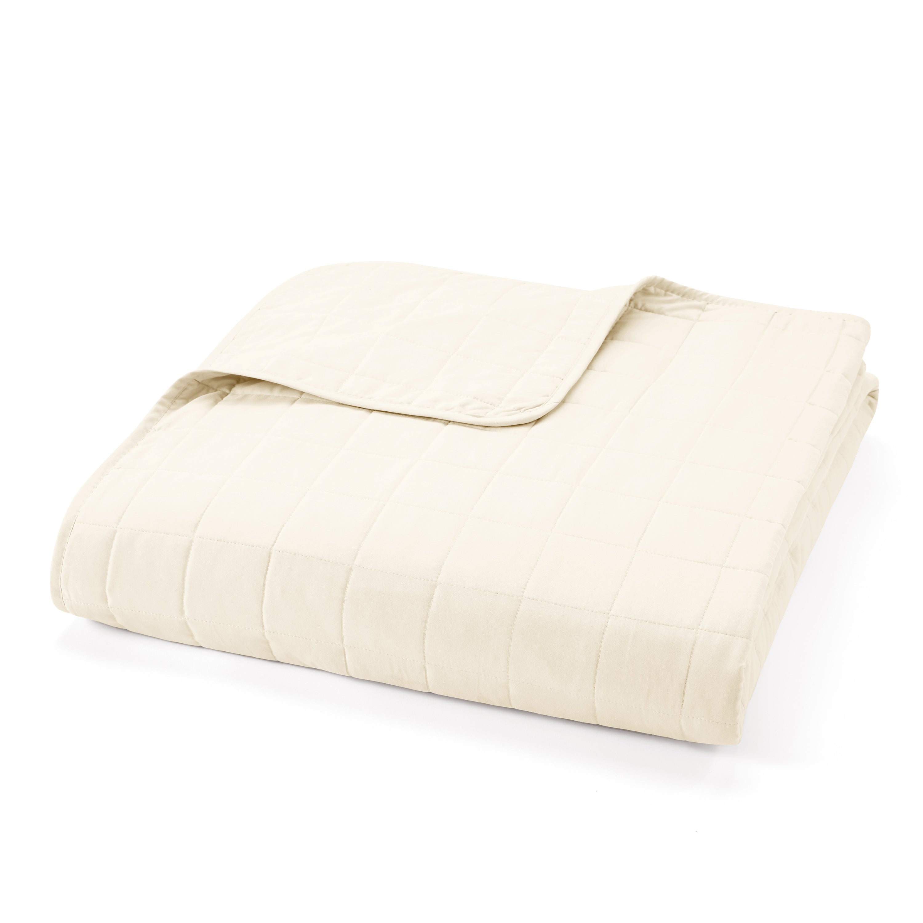 Lightweight Square Stitch Quilted Coverlet Set