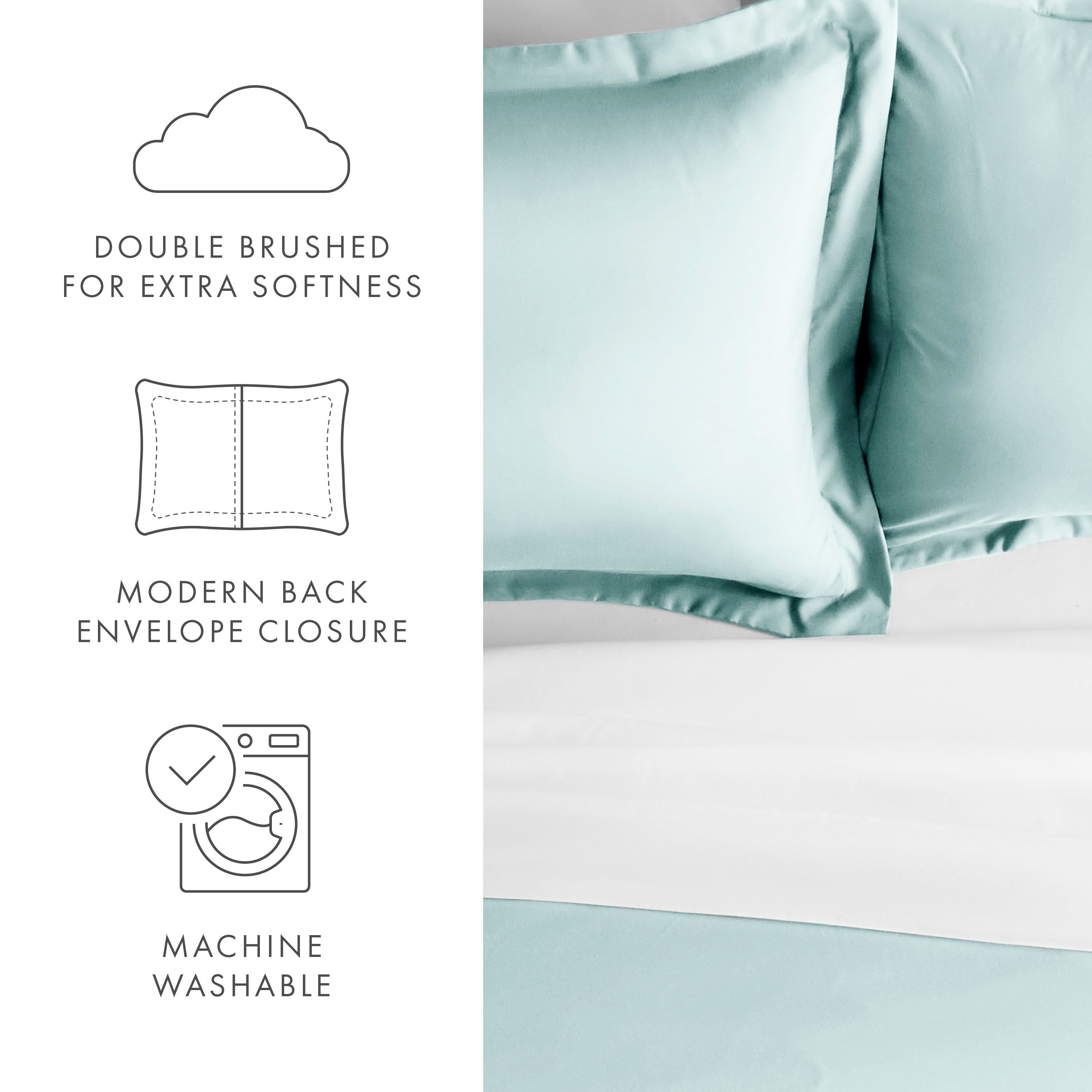 Pillow Shams 2-Pack Microfiber Ultra Soft Bedding