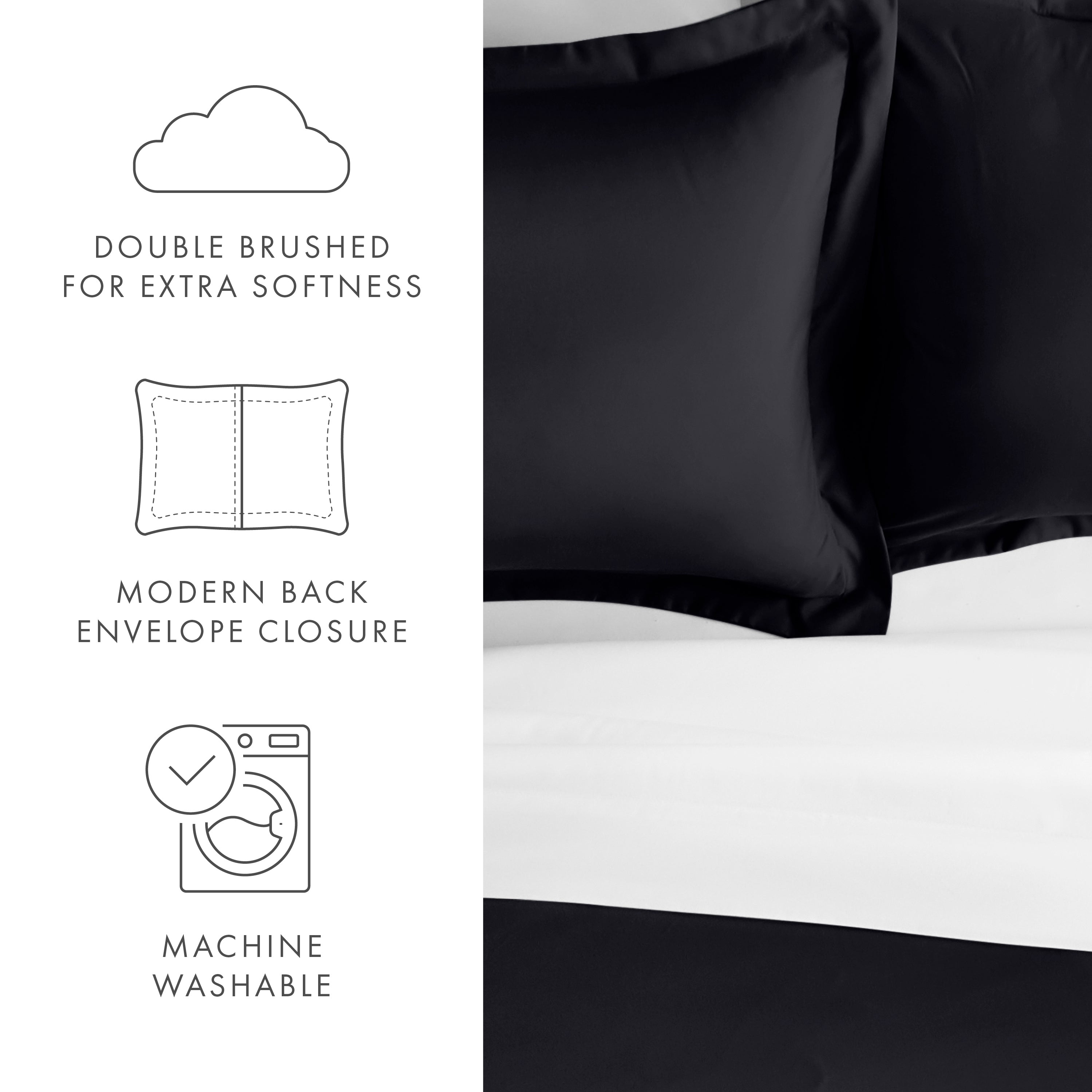 Pillow Shams 2-Pack Microfiber Ultra Soft Bedding