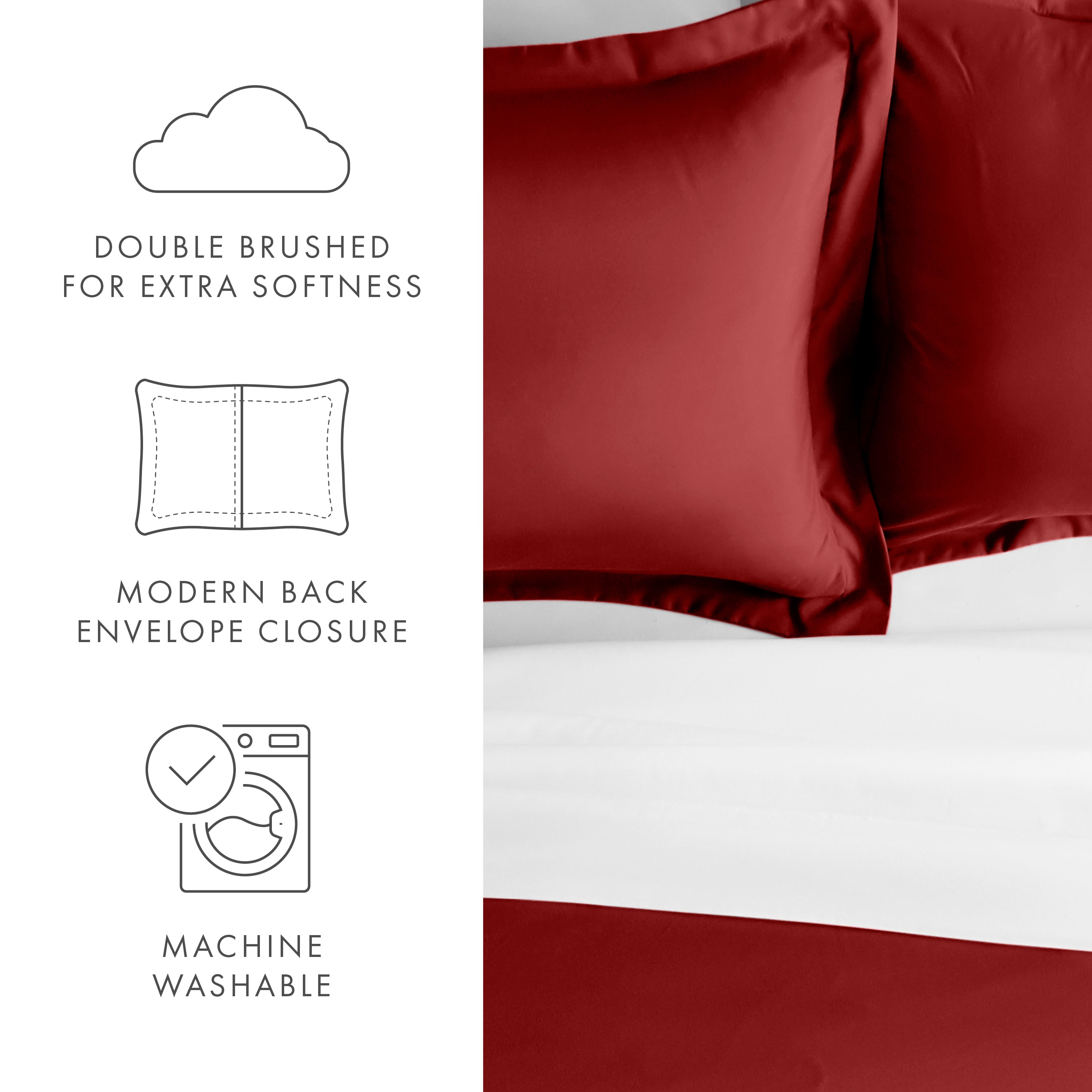 Pillow Shams 2-Pack Microfiber Ultra Soft Bedding