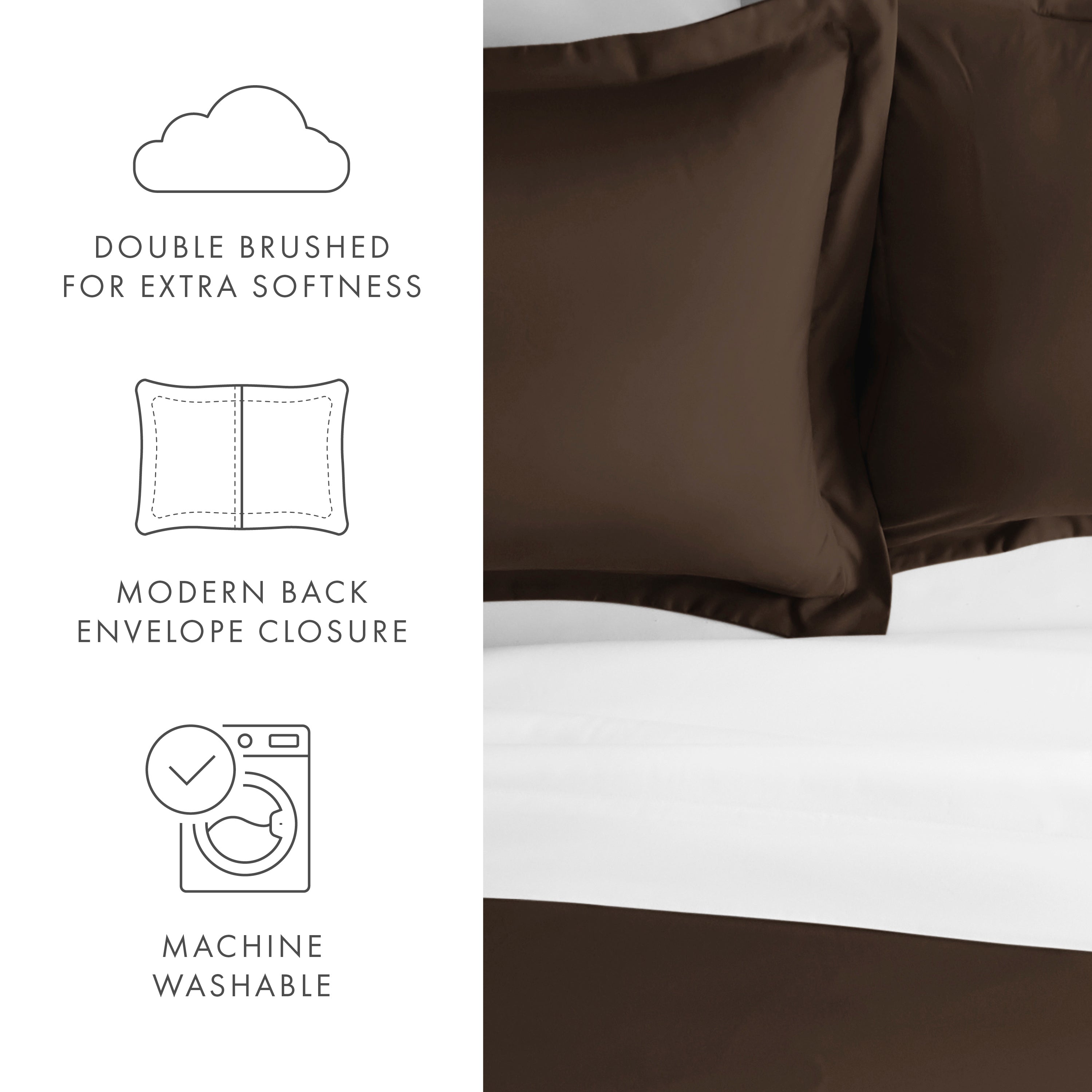Pillow Shams 2-Pack Microfiber Ultra Soft Bedding