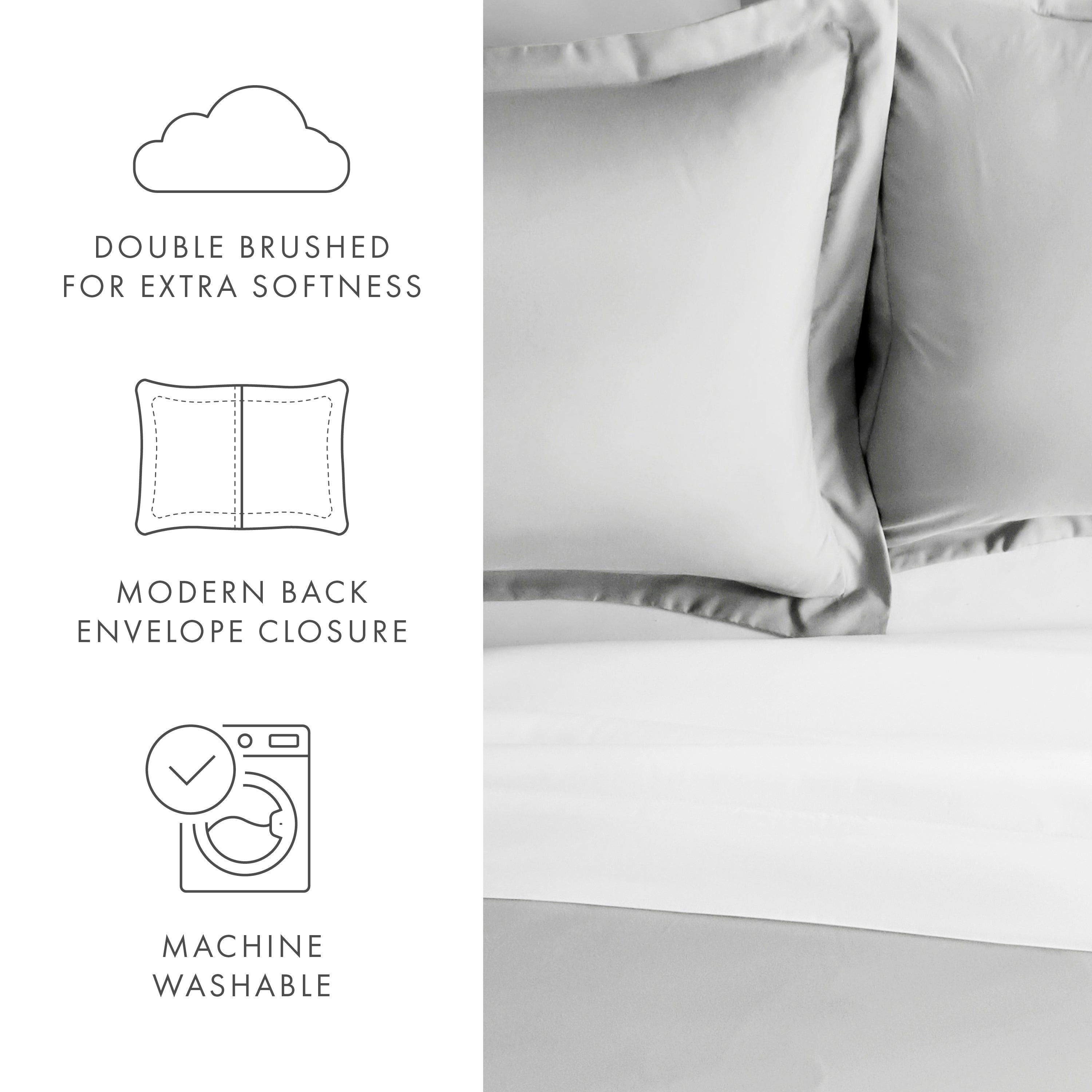 Pillow Shams 2-Pack Microfiber Ultra Soft Bedding
