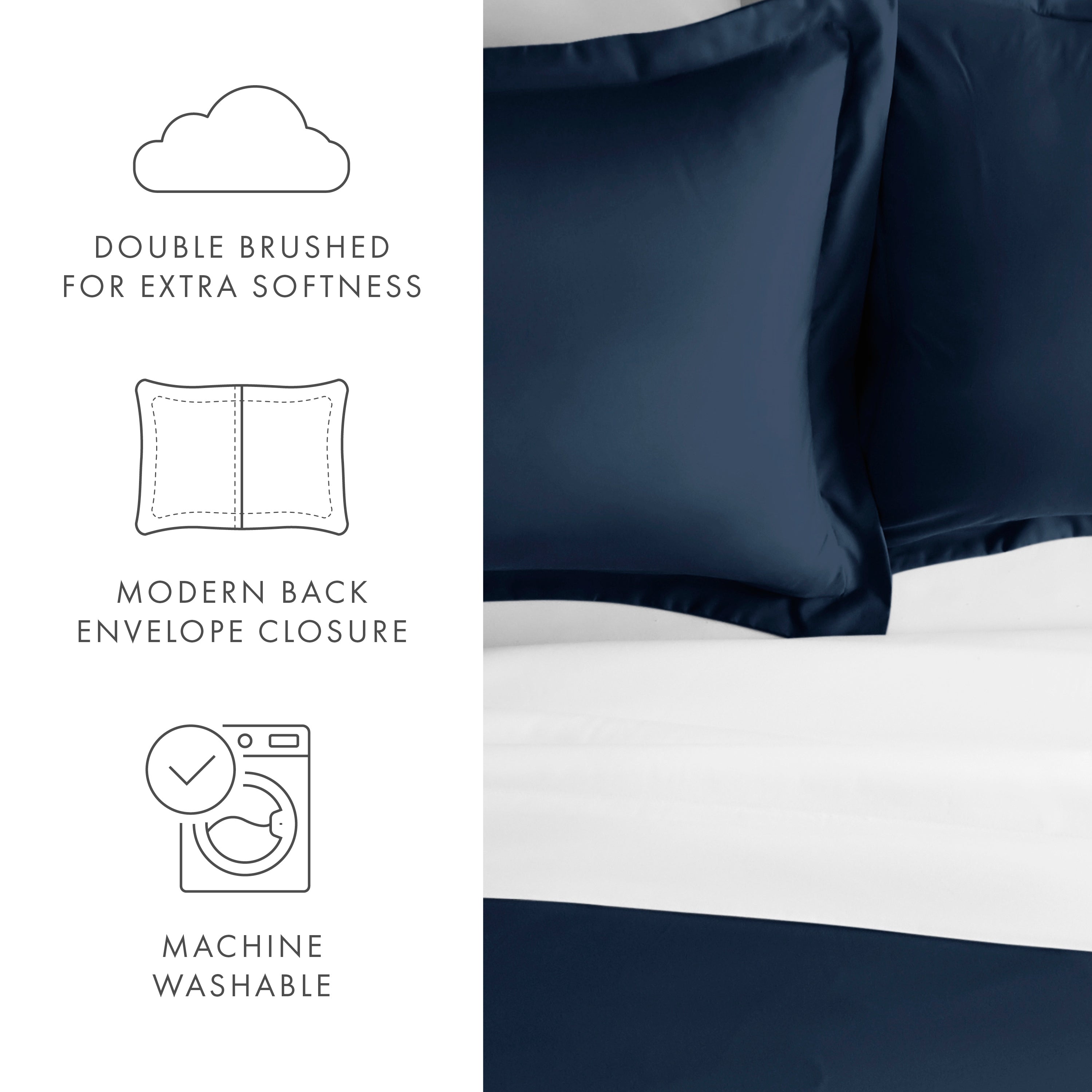 Pillow Shams 2-Pack Microfiber Ultra Soft Bedding
