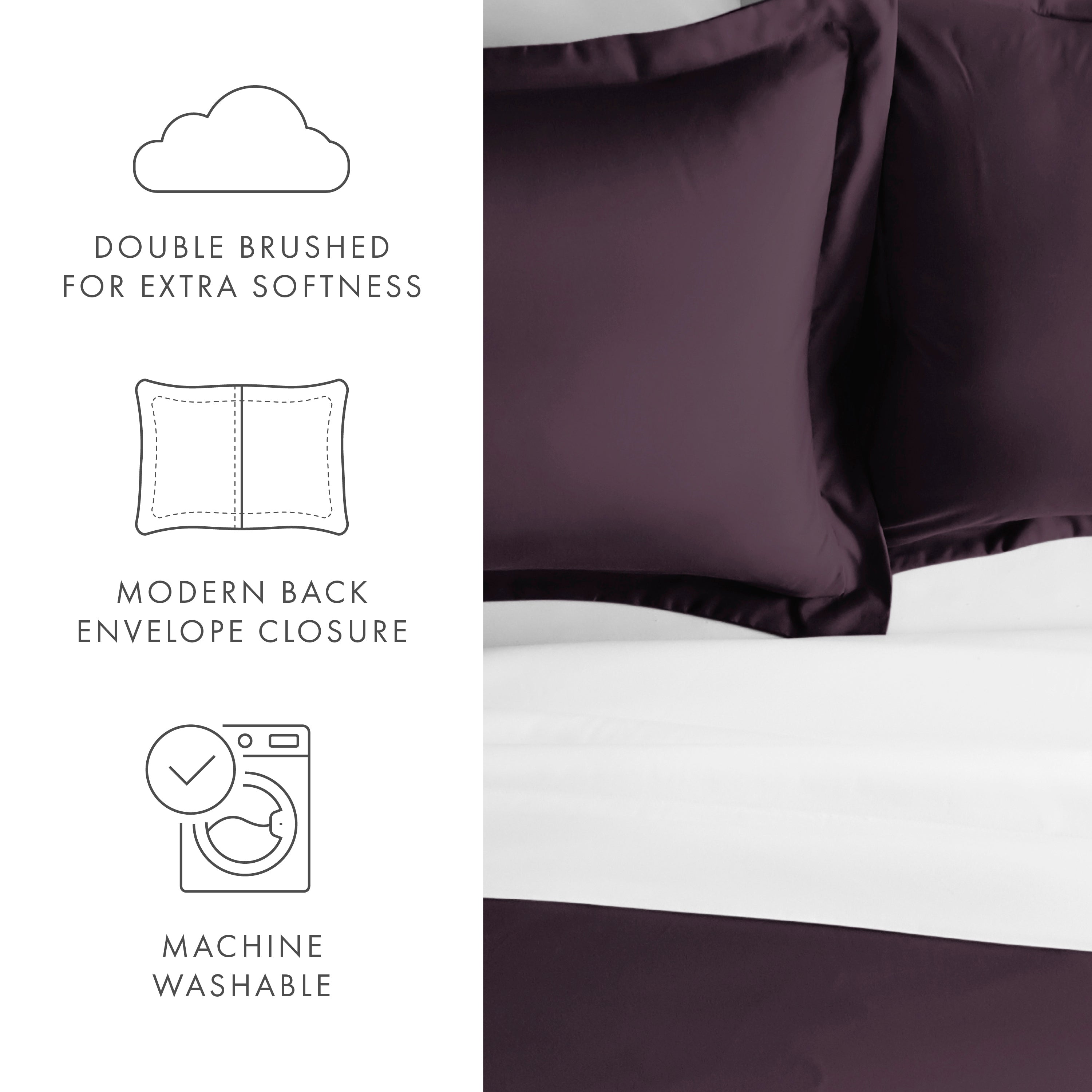 Pillow Shams 2-Pack Microfiber Ultra Soft Bedding