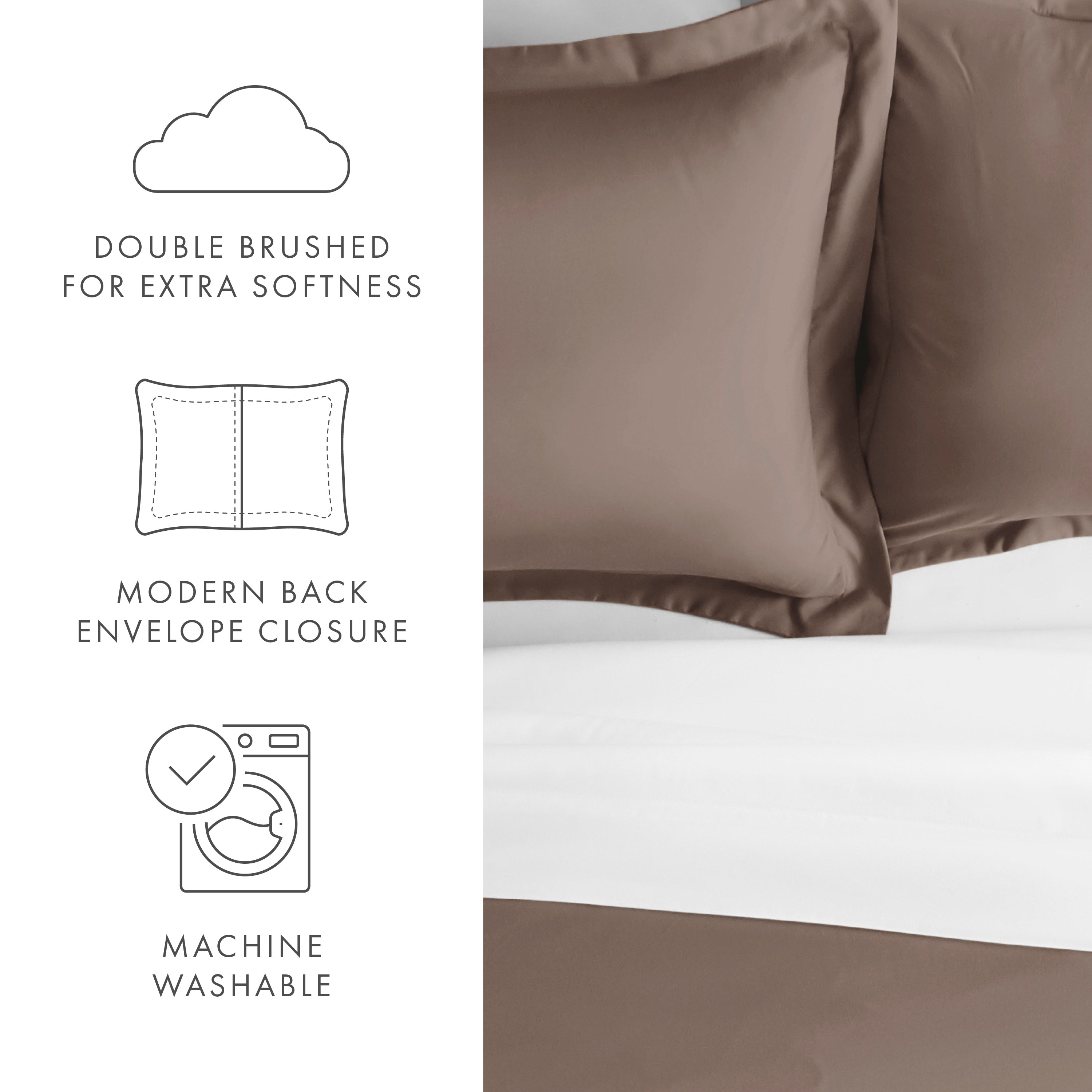 Pillow Shams 2-Pack Microfiber Ultra Soft Bedding