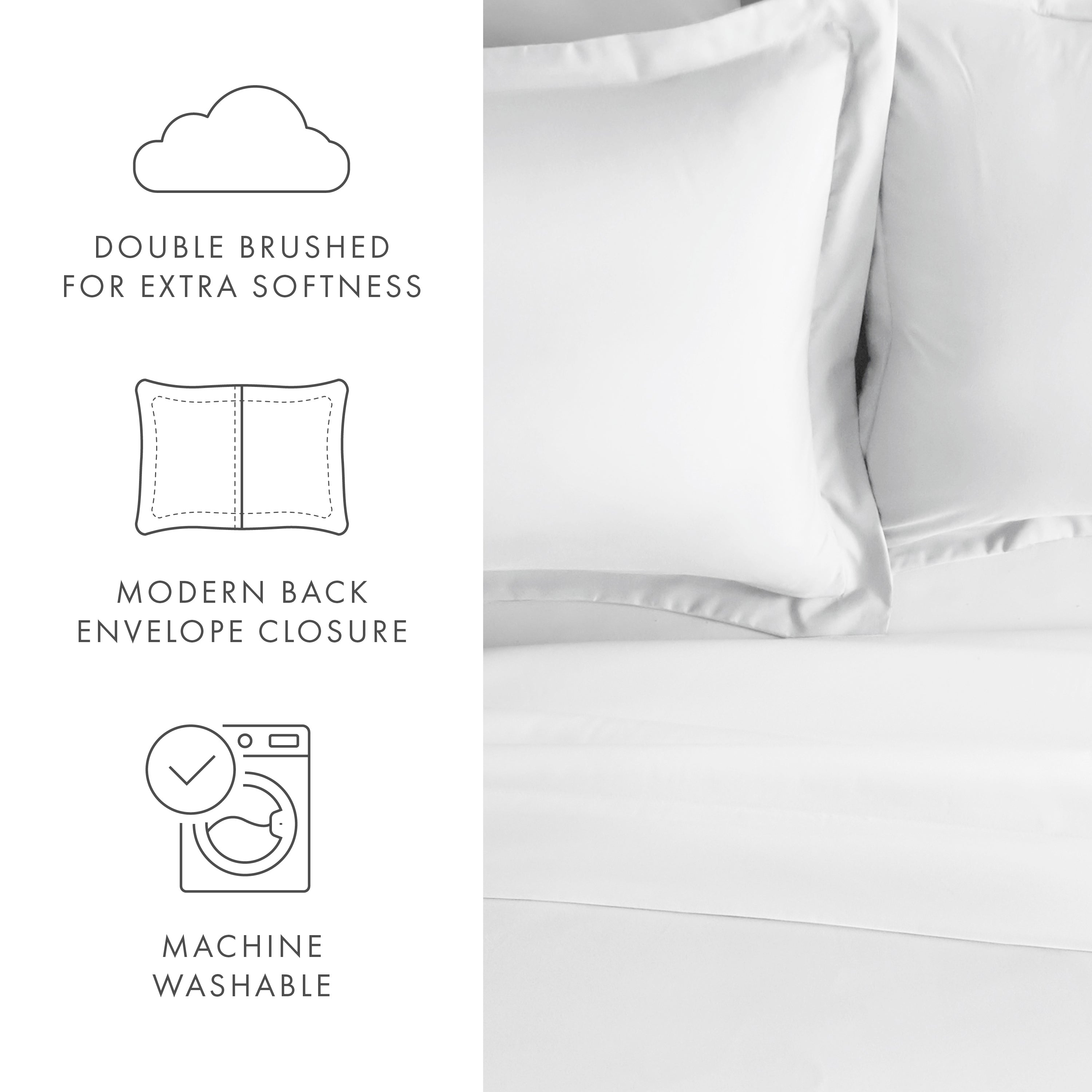 Pillow Shams 2-Pack Microfiber Ultra Soft Bedding