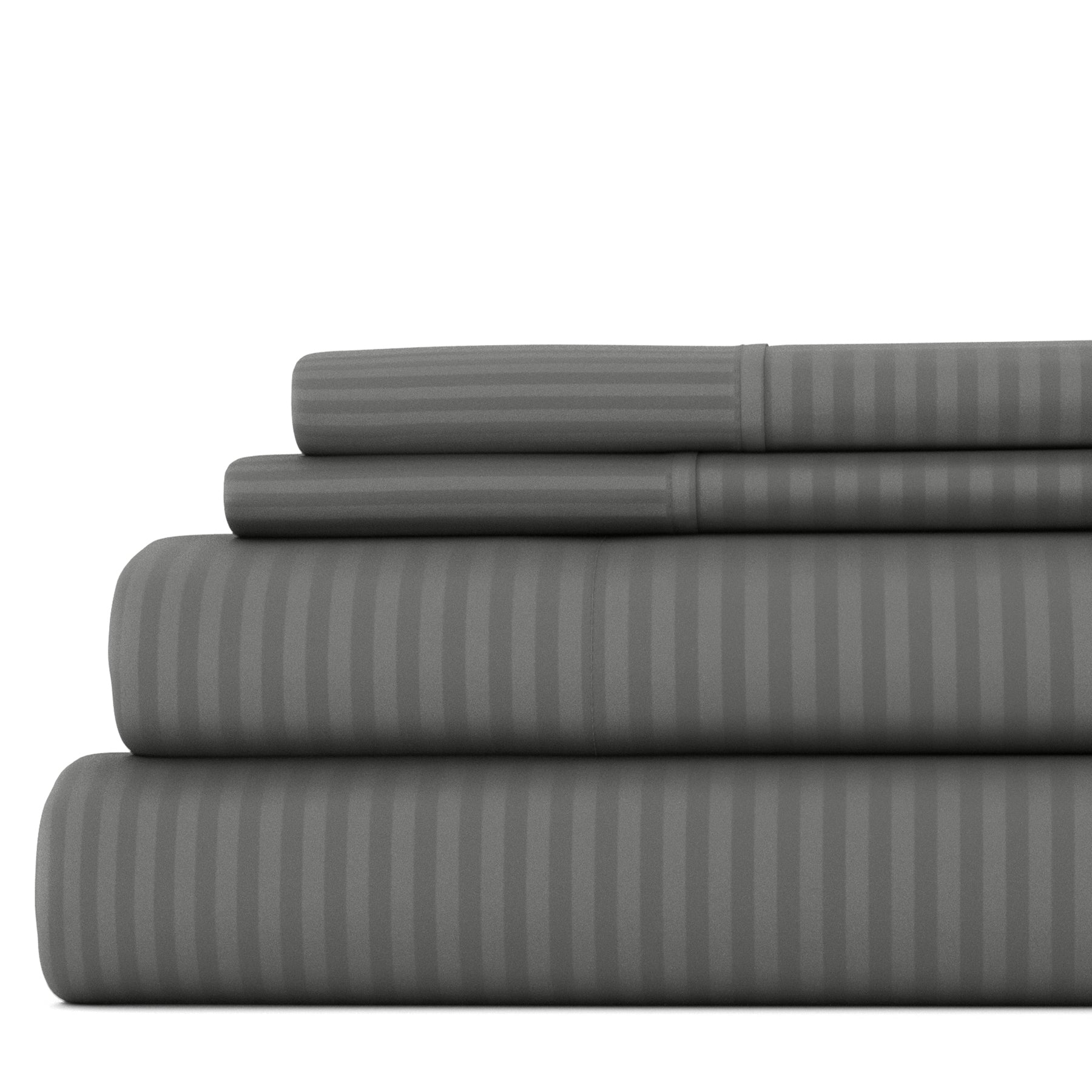Stripes Embossed 4-Piece Sheet Set