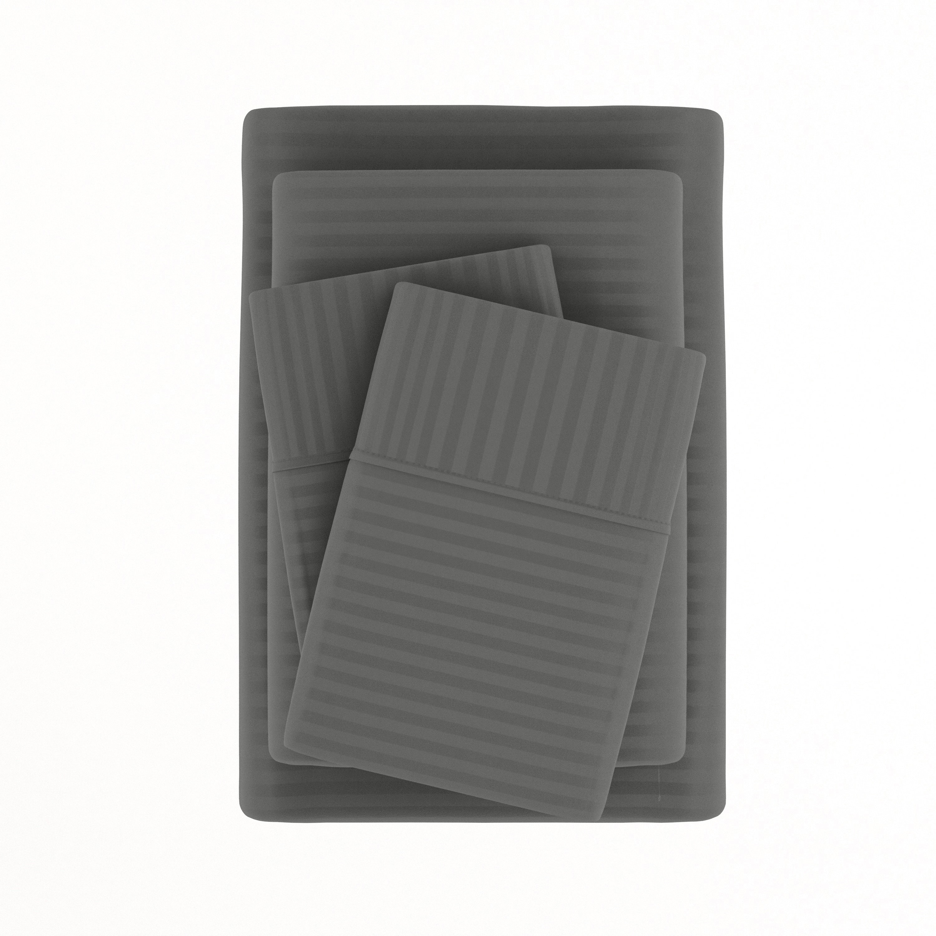 Stripes Embossed 4-Piece Sheet Set
