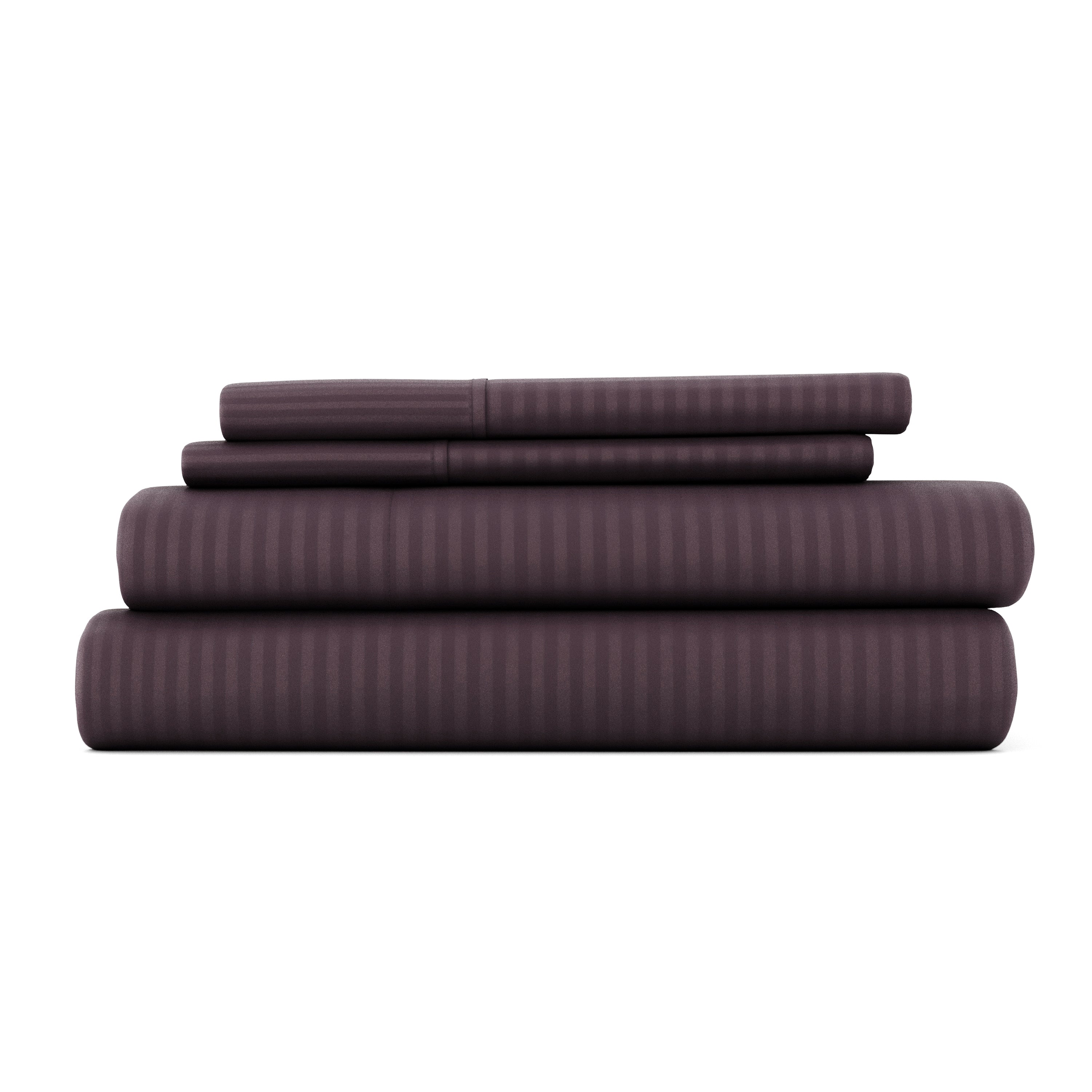 Stripes Embossed 4-Piece Sheet Set