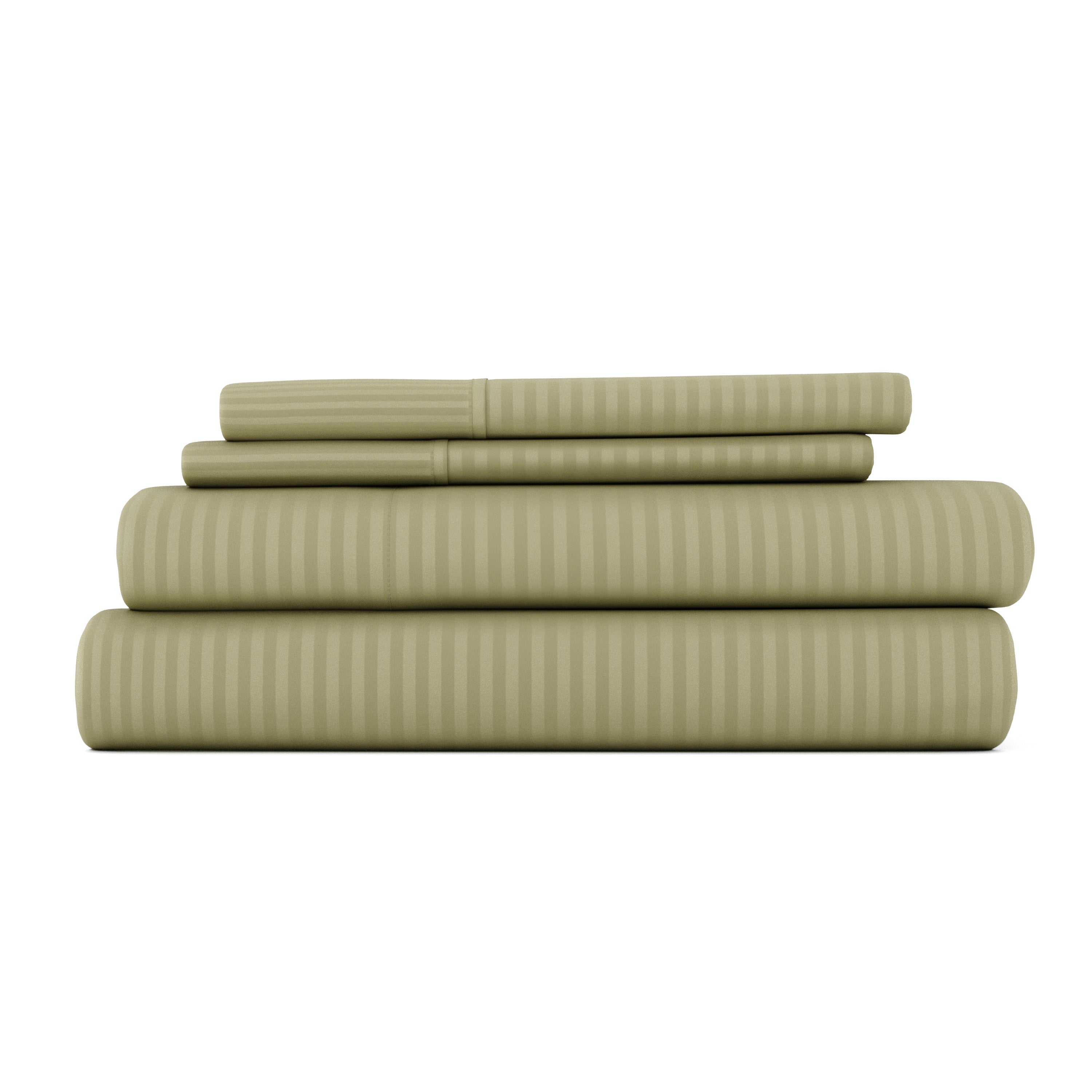 Stripes Embossed 4-Piece Sheet Set