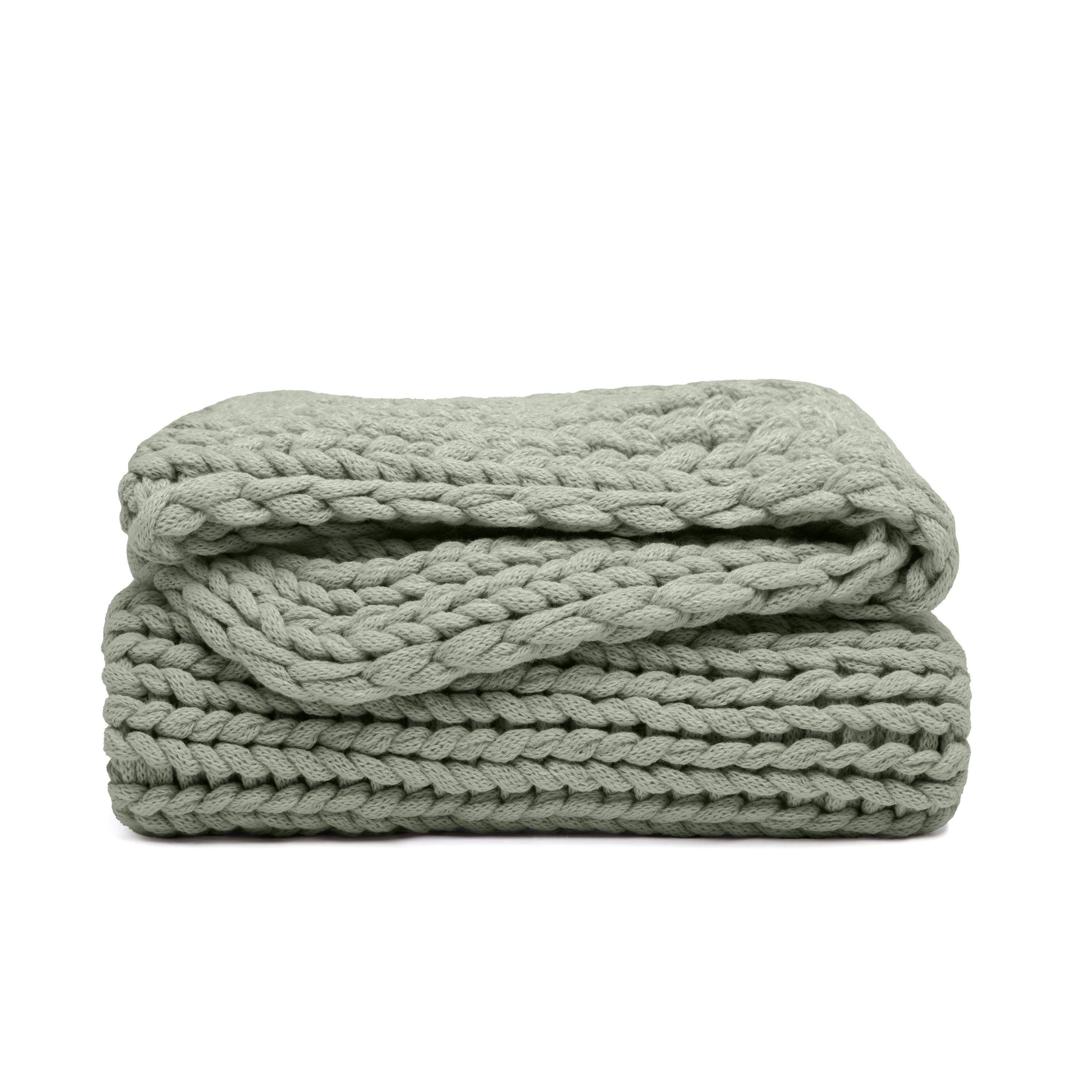 Chunky Hand-Knit Oversized Throw Blanket