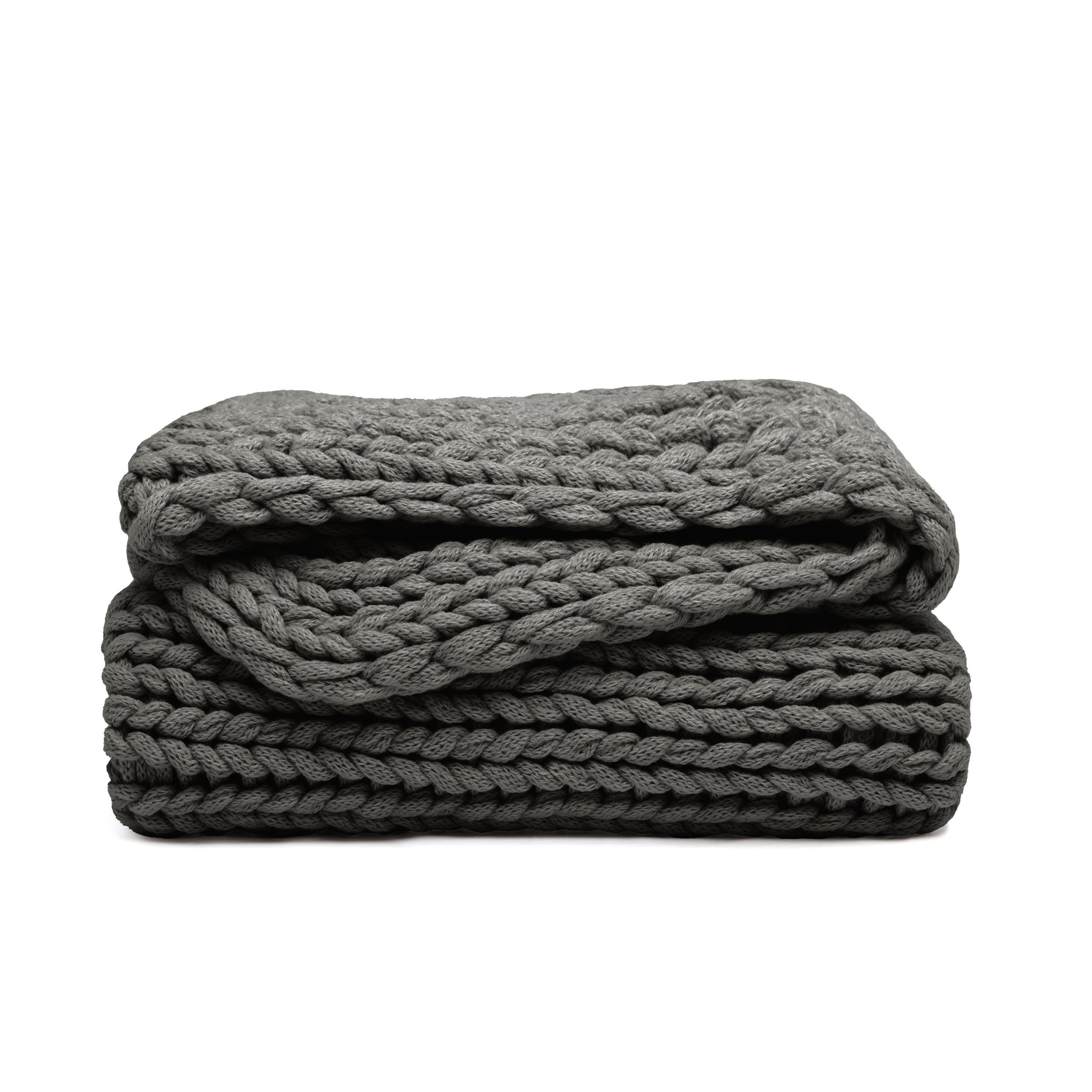 Chunky Hand-Knit Oversized Throw Blanket