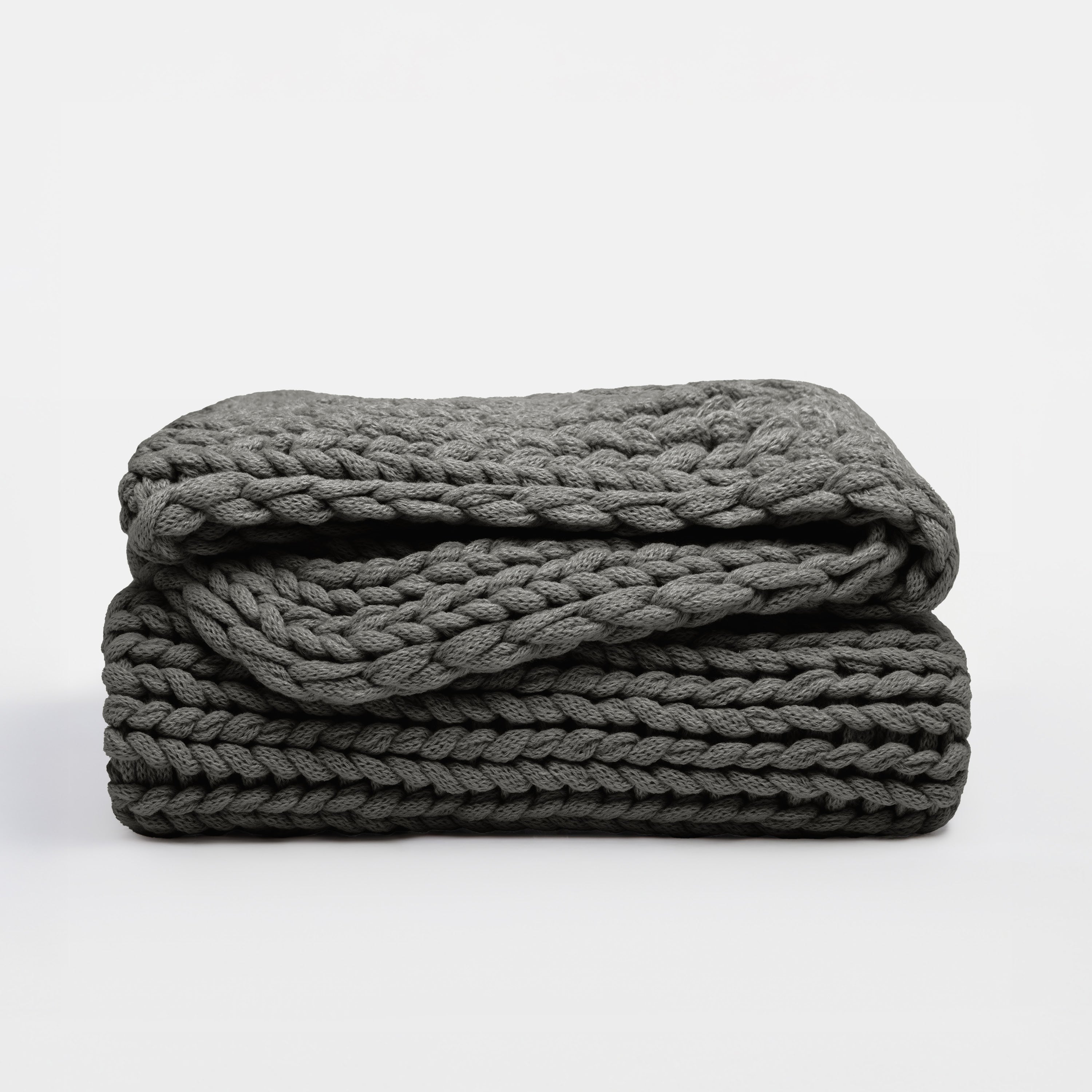 Chunky Hand-Knit Oversized Throw Blanket
