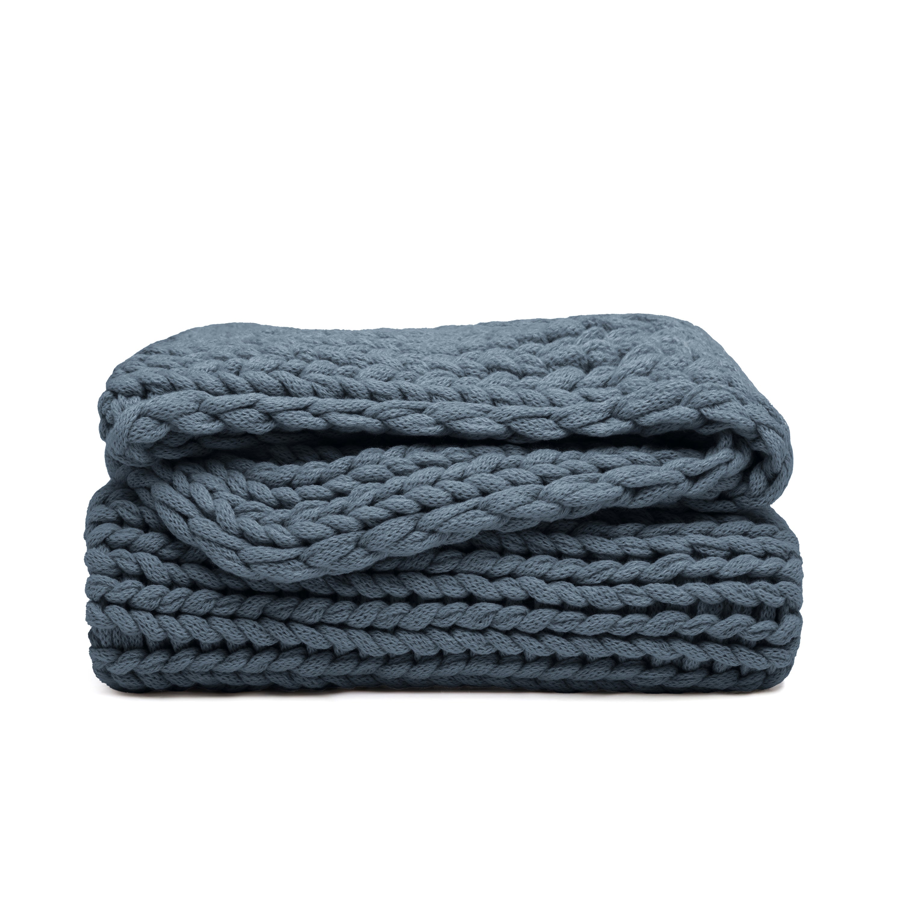 Chunky Hand-Knit Oversized Throw Blanket