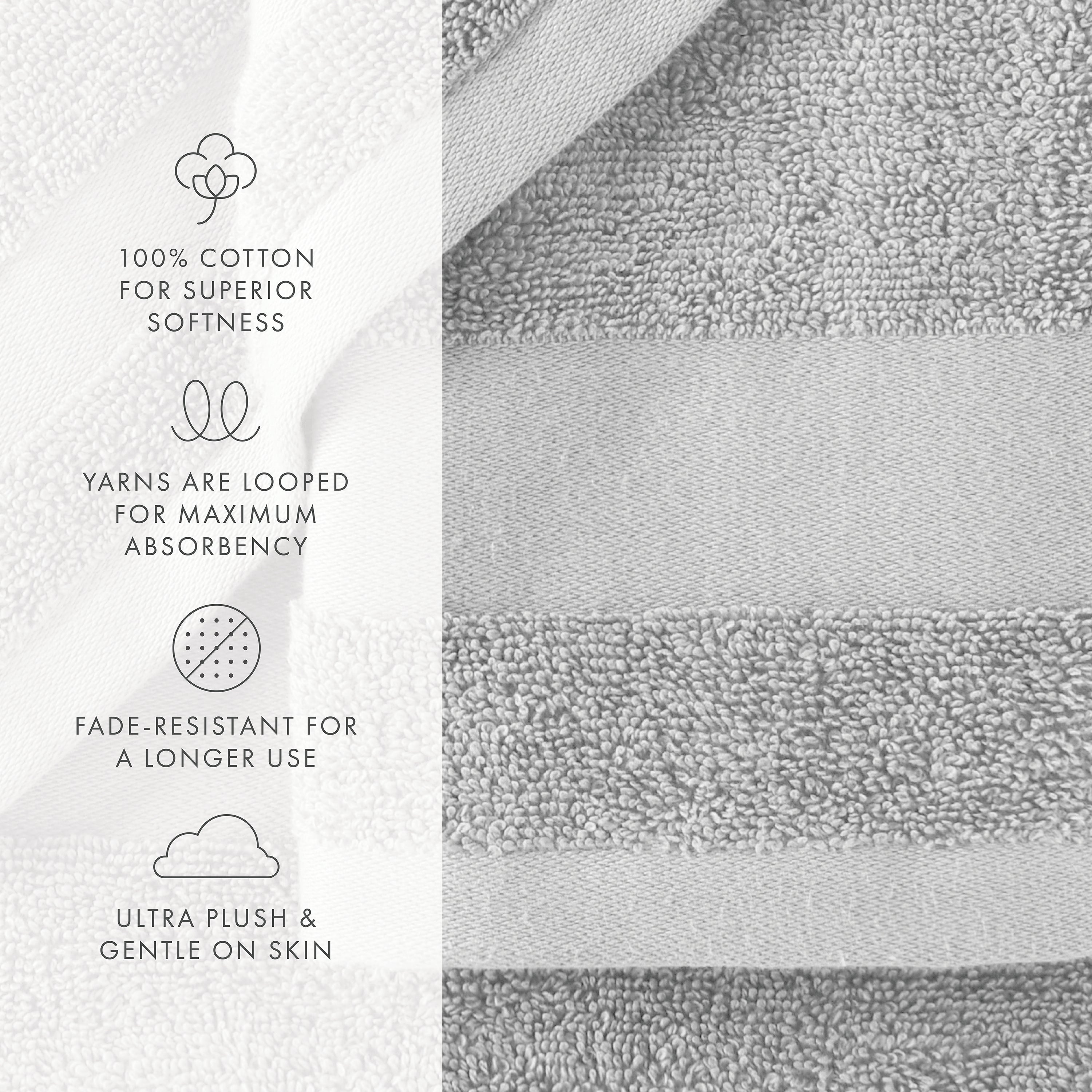 6-Piece Hotel-Quality 100% Cotton Bath Towel Set